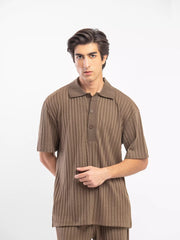 Textured Co-ord Set Polo - FMTCS5-081