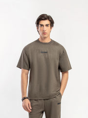 Suede Co-ord Set Emblem Tee - FMTCS5-082