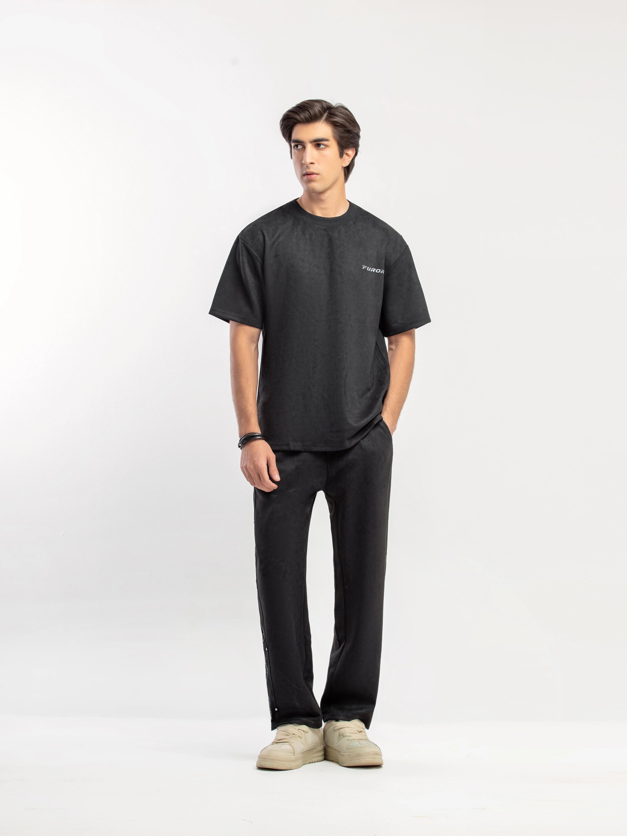 Suede Co-ord Set Tee - FMTCS5-084