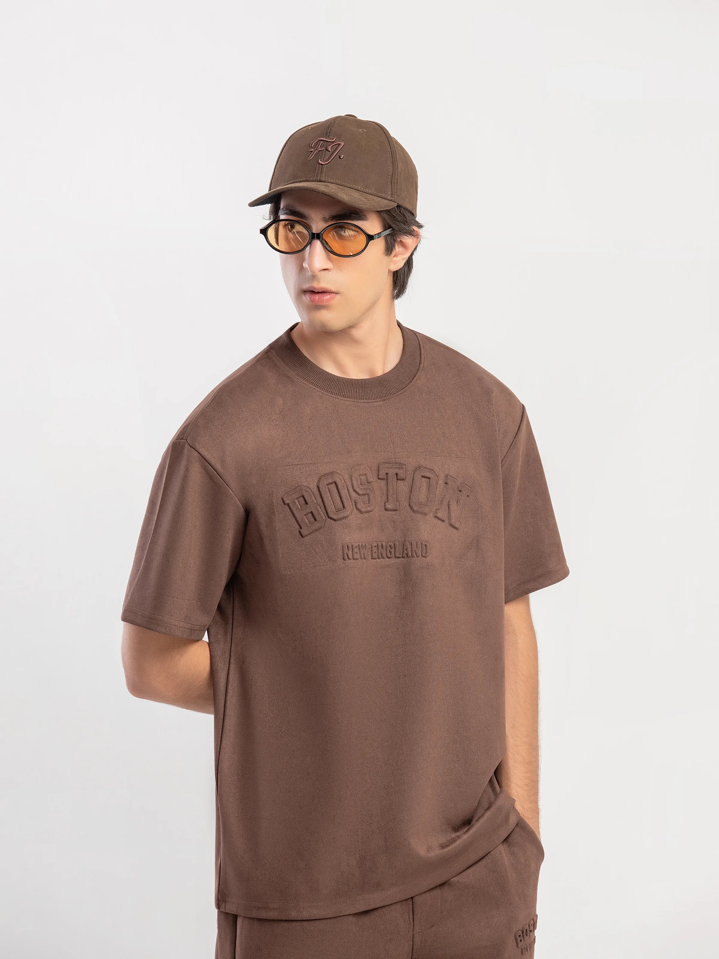 Suede Co-ord Set Tee - FMTCS5-085