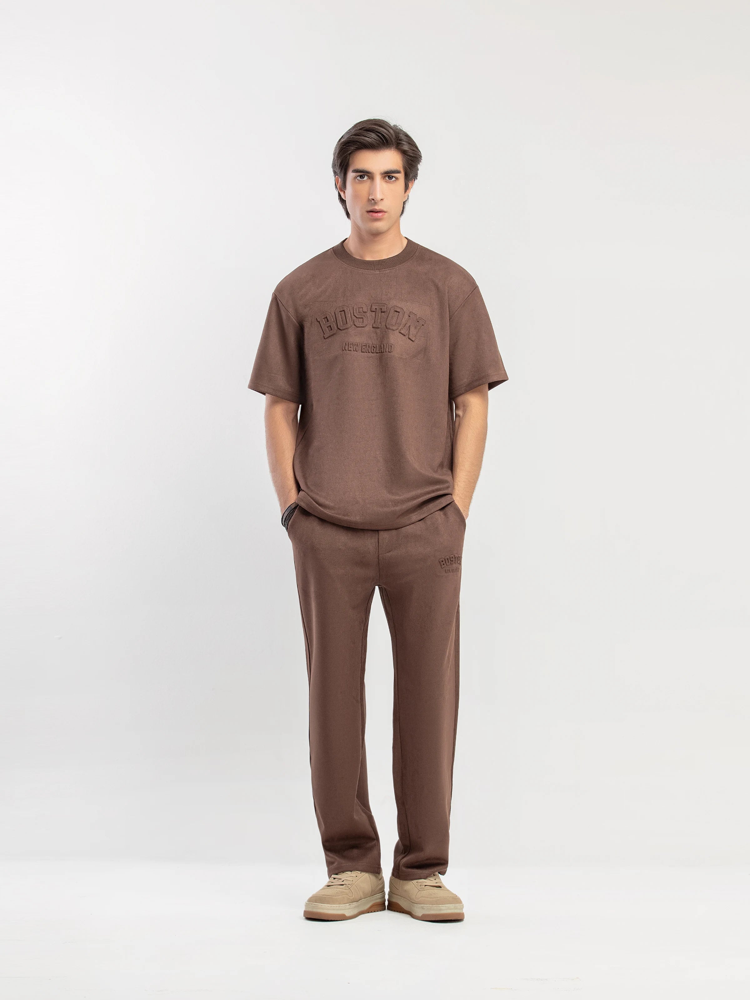 Suede Co-ord Set Tee - FMTCS5-085