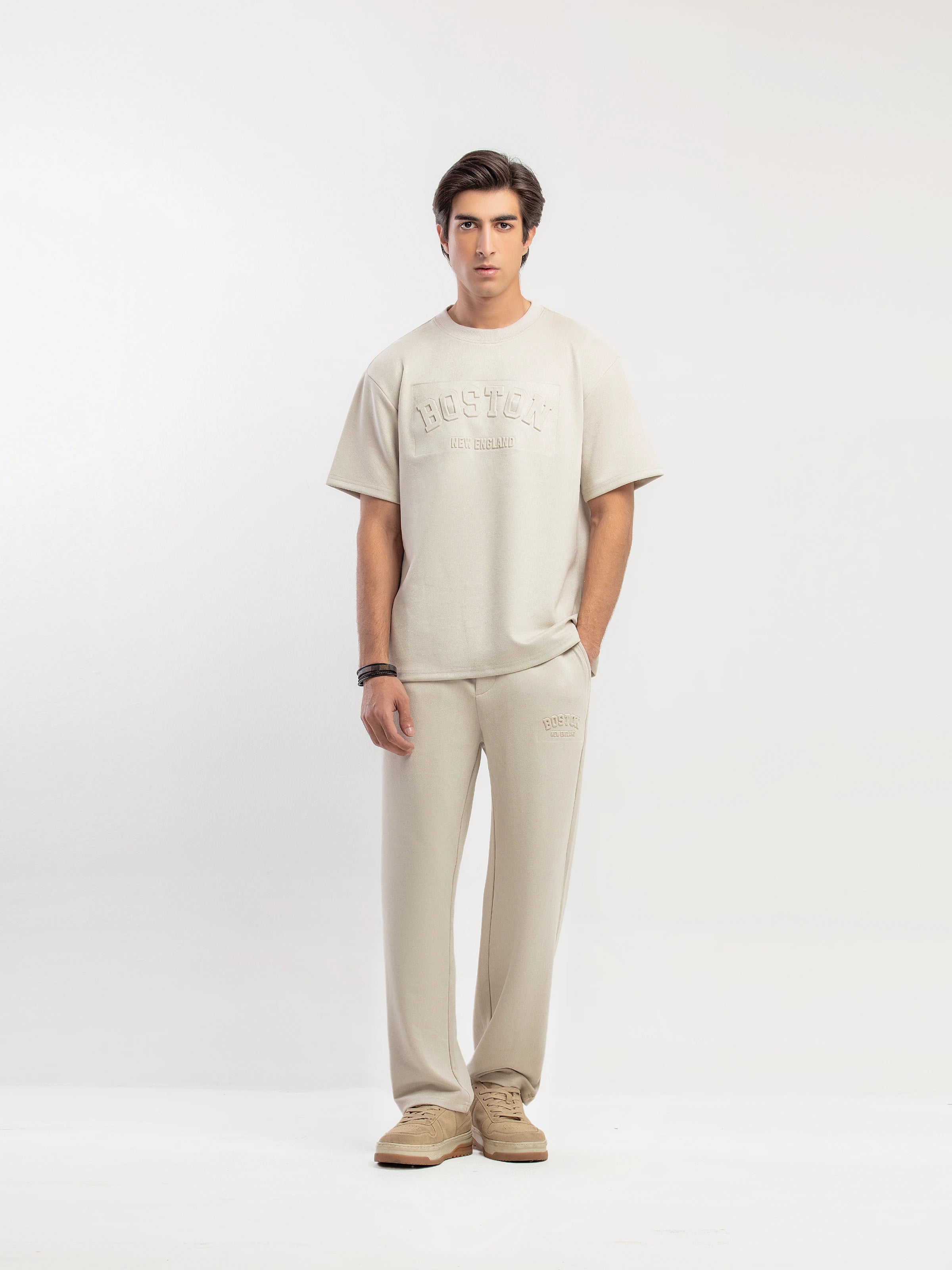 Suede Co-ord Set Tee - FMTCS5-086