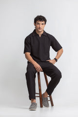 Waffle Knit Co-ord Set Polo - FMTCS6-022