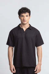 Textured Co-ord Set Polo - FMTCS6-040