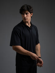 Honeycomb Textured Co-ord Set Polo - FMTCS6-111