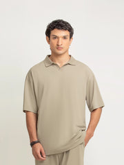 Textured Co-ord Set Polo