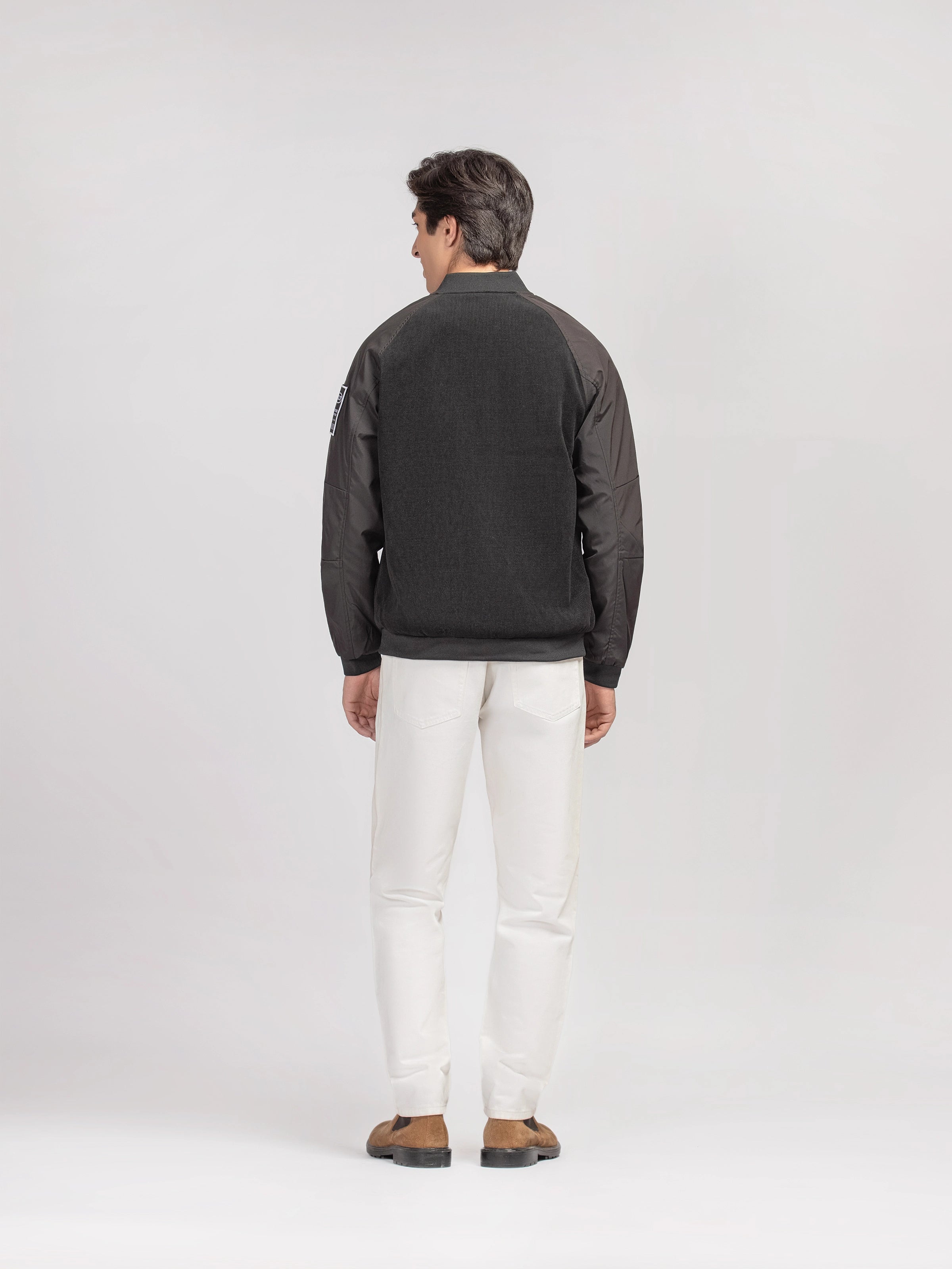 Textured Knit Bomber Jacket - FMTJ5-005