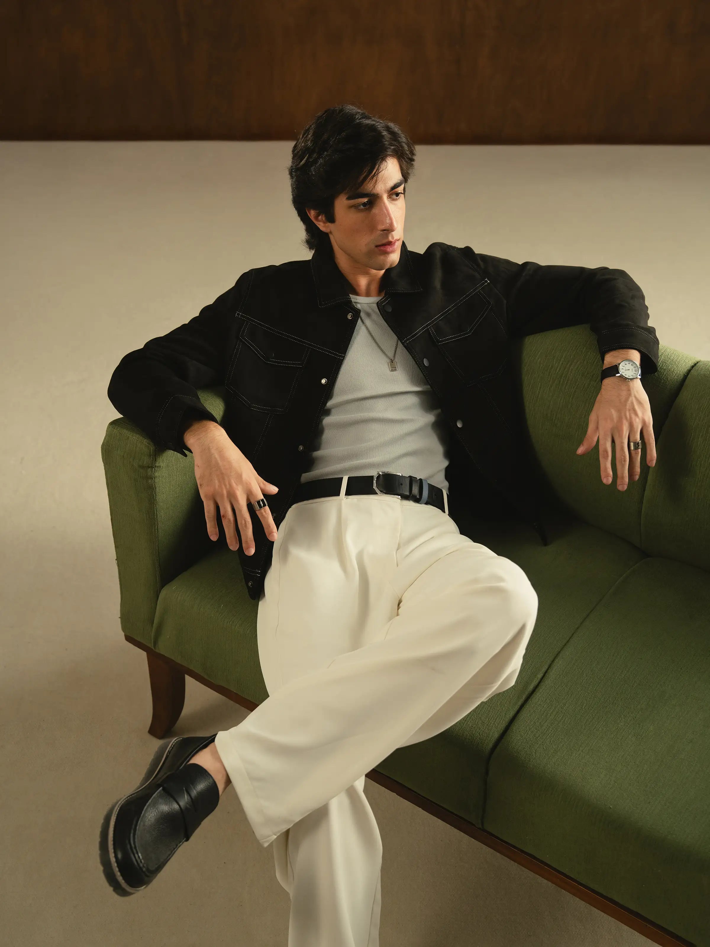 Regular Fit Suede Jacket - FMTJ5-009