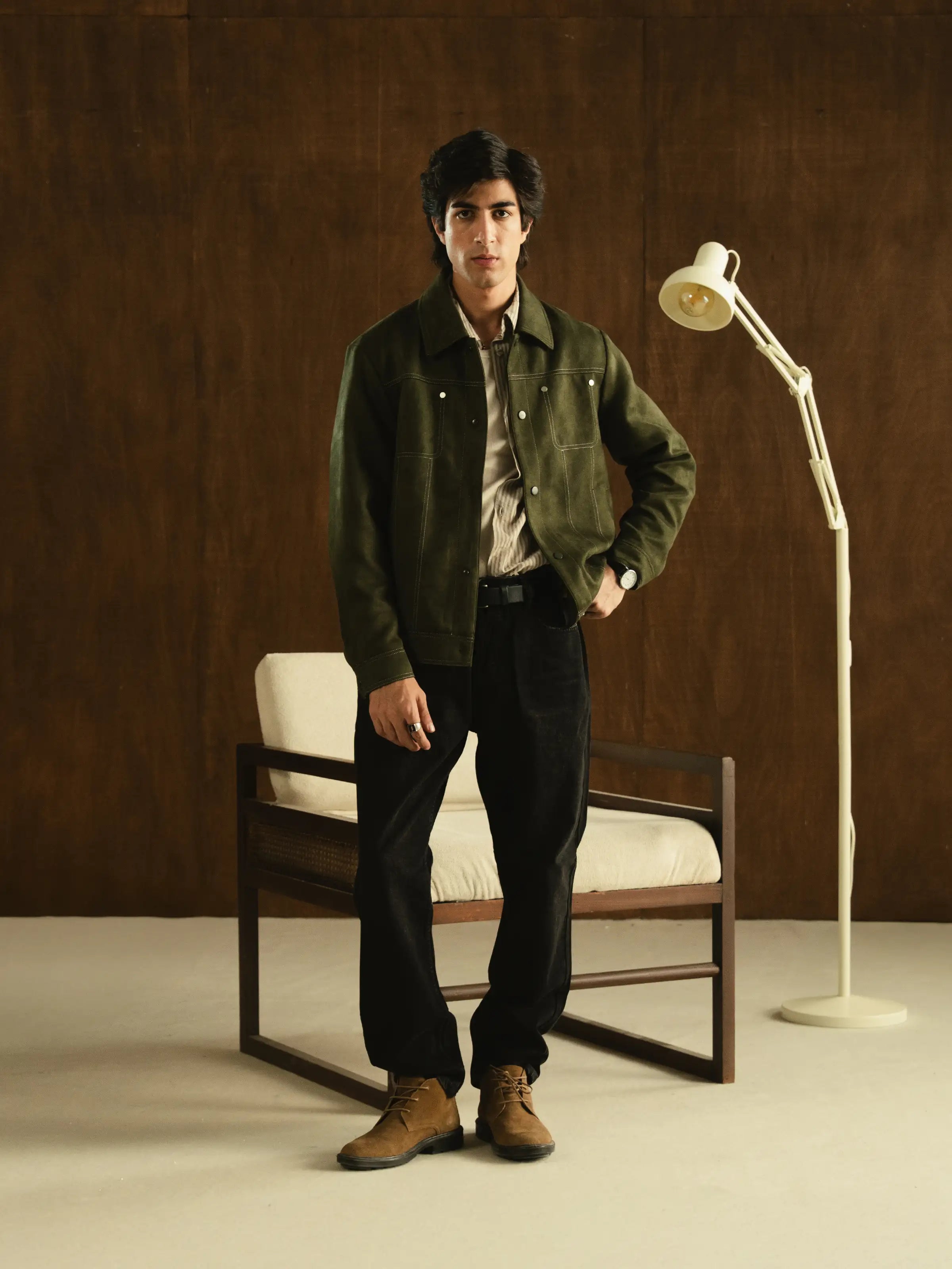 Regular Fit Suede Jacket - FMTJ5-013