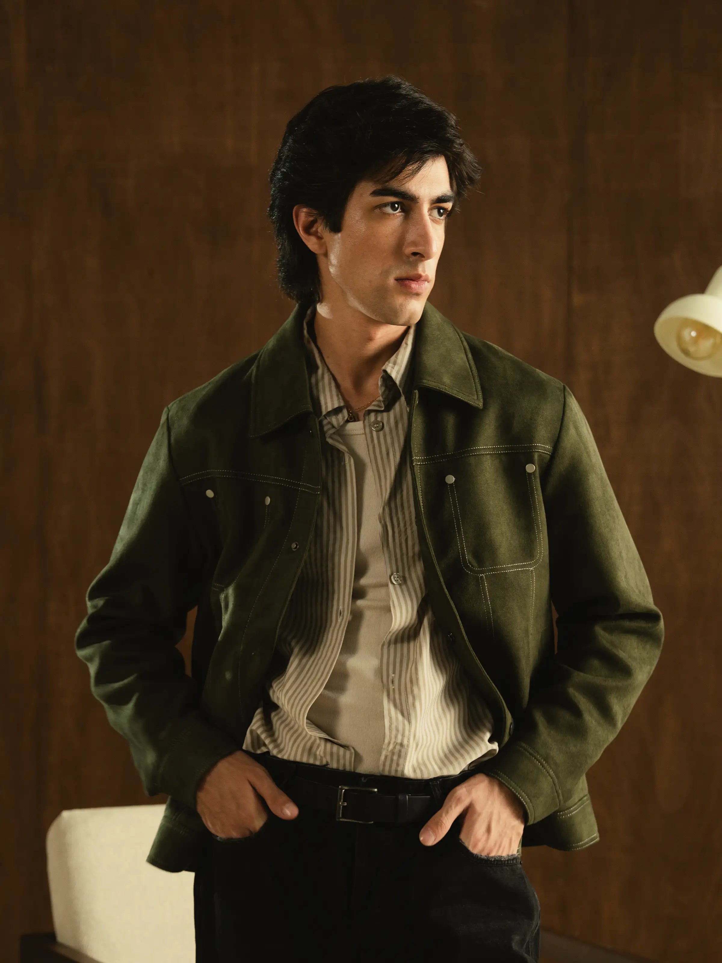 Regular Fit Suede Jacket - FMTJ5-013