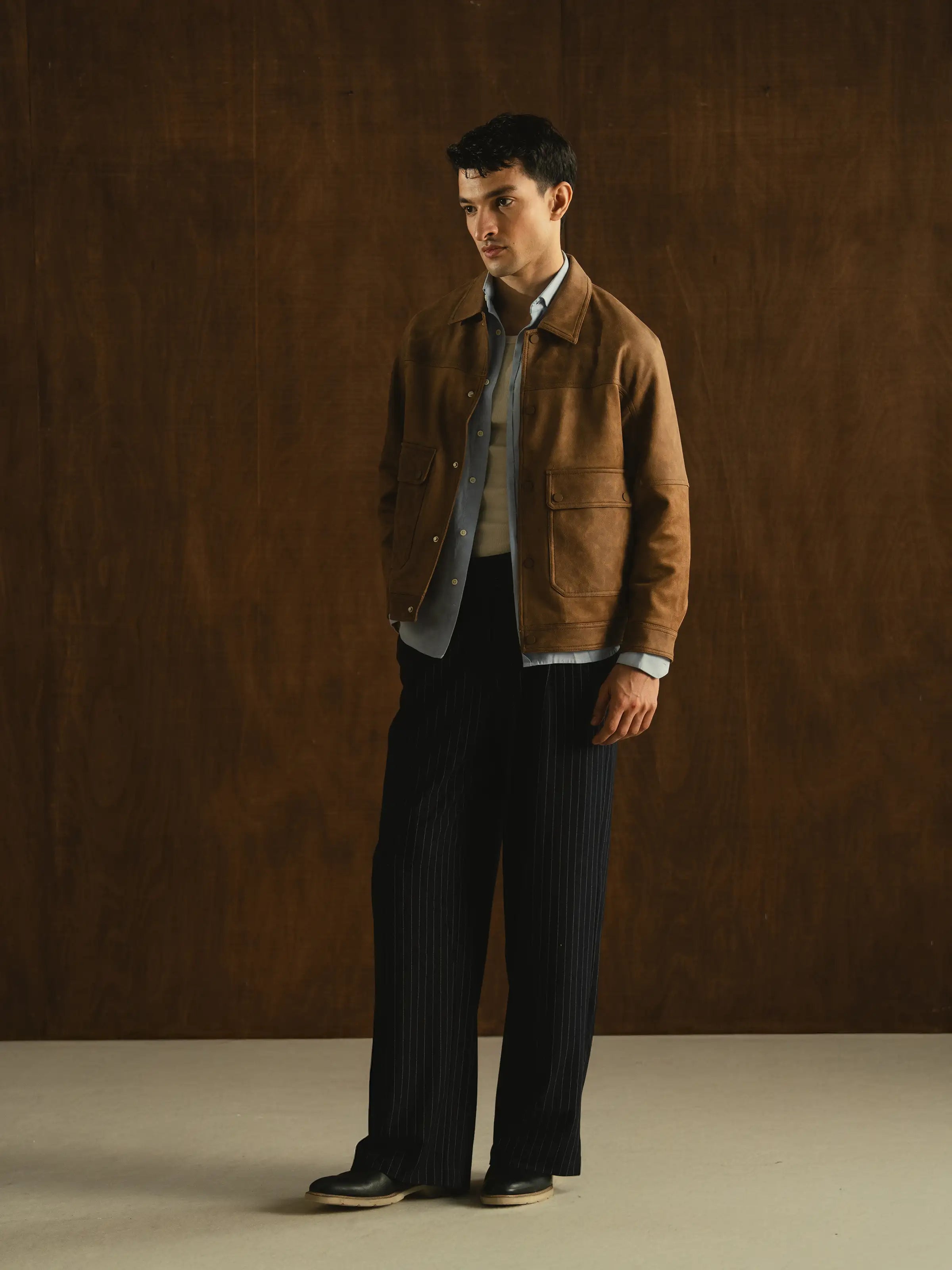 Regular Fit Suede Jacket - FMTJ5-014