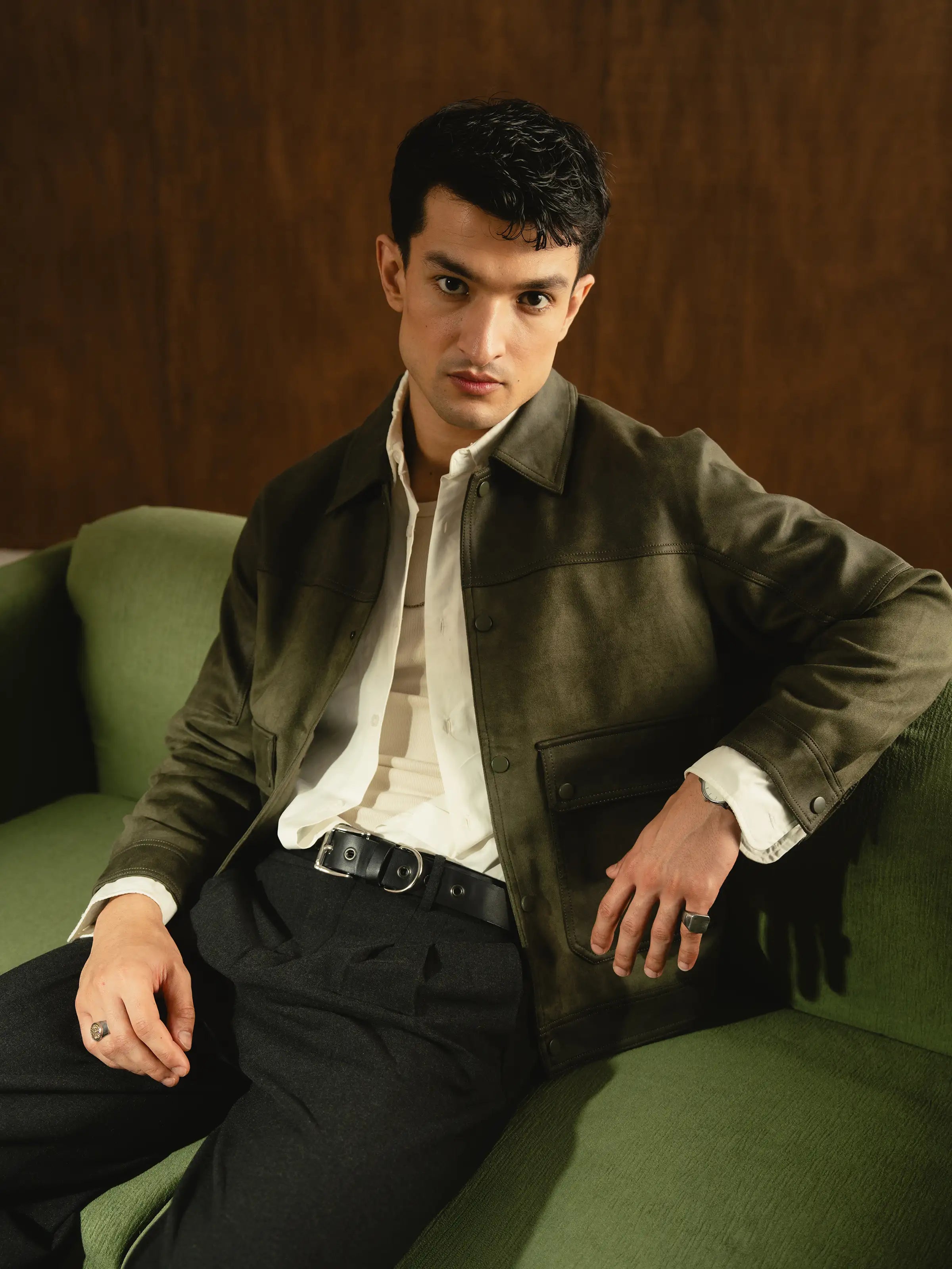 Two Tone Suede Jacket - FMTJ5-016