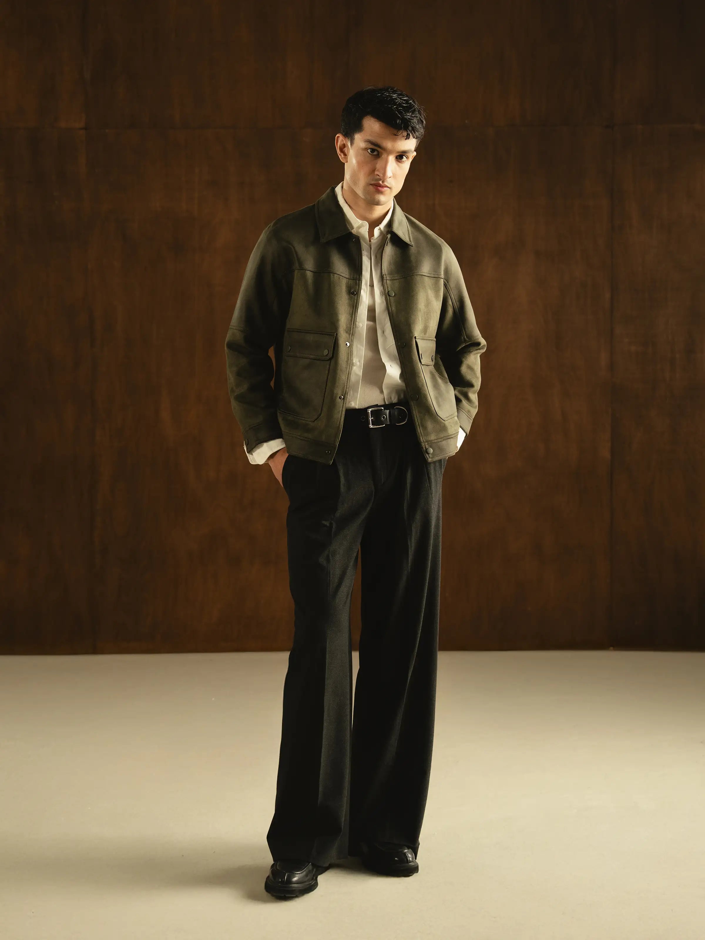 Two Tone Suede Jacket - FMTJ5-016