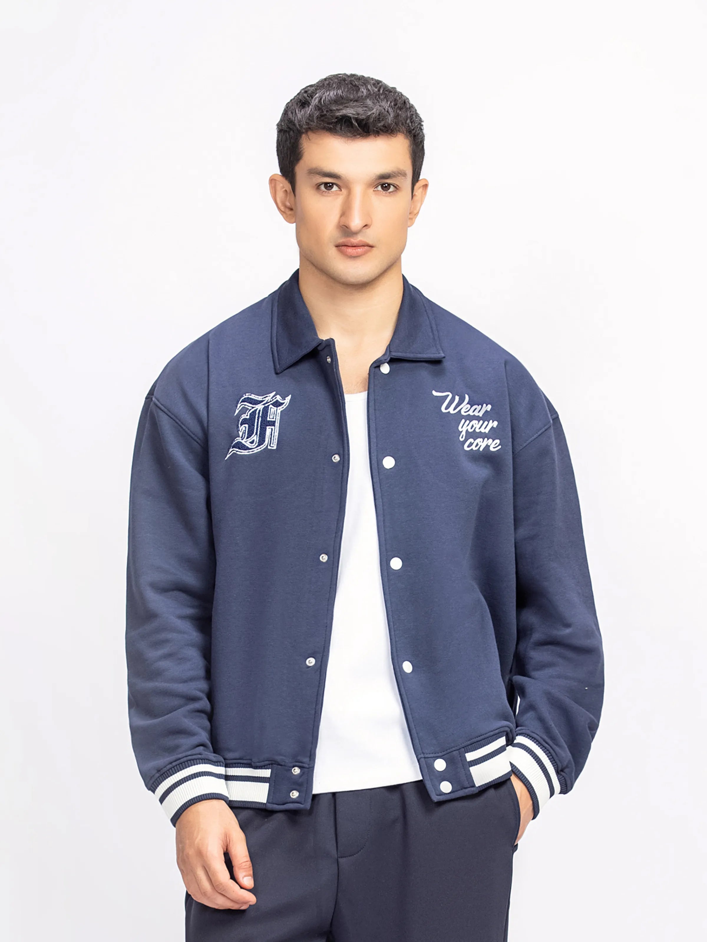 Knitted Varsity Jacket - FMTJK24-002