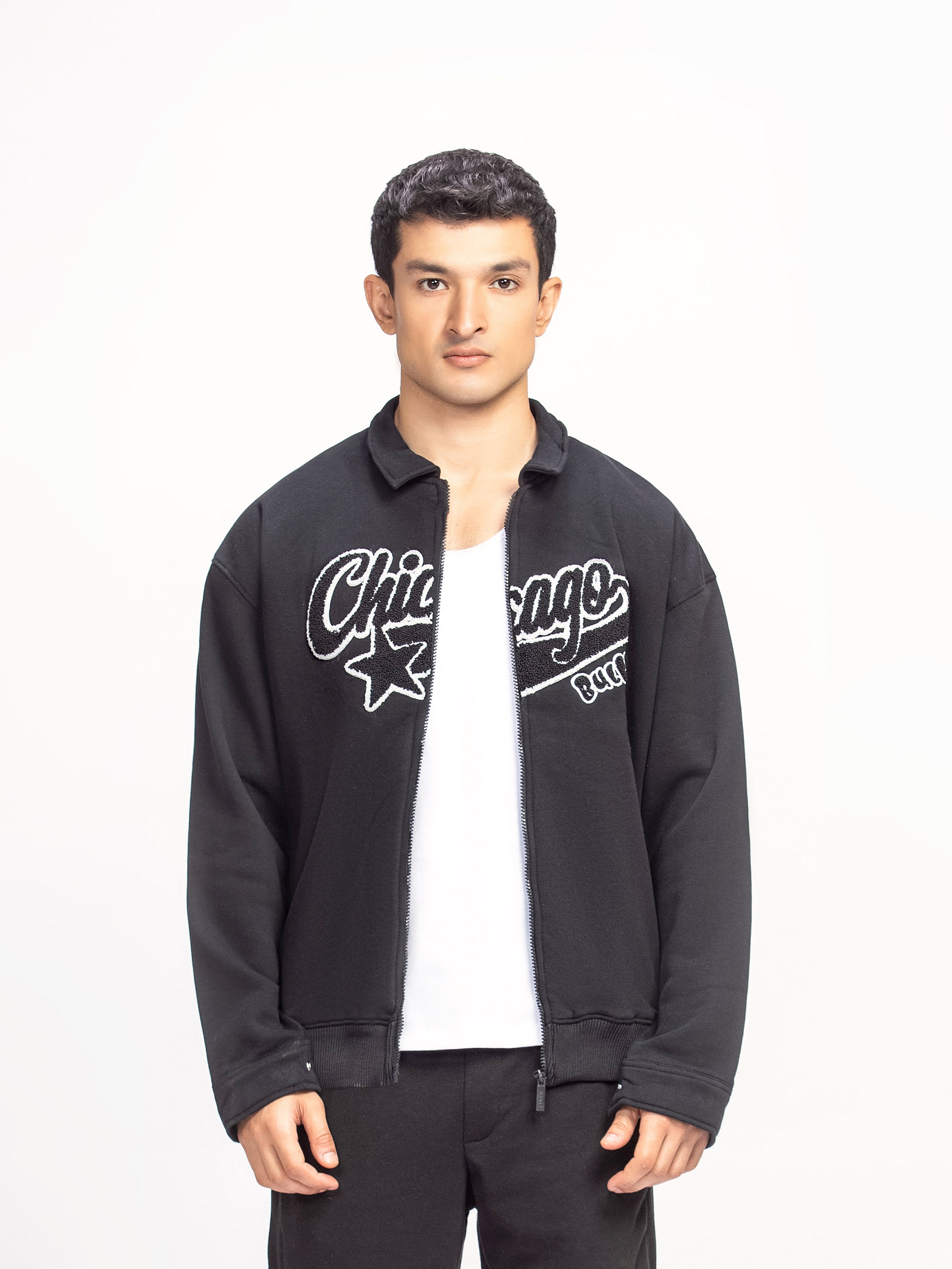 Embroidered Zipper Jacket - FMTJK24-008