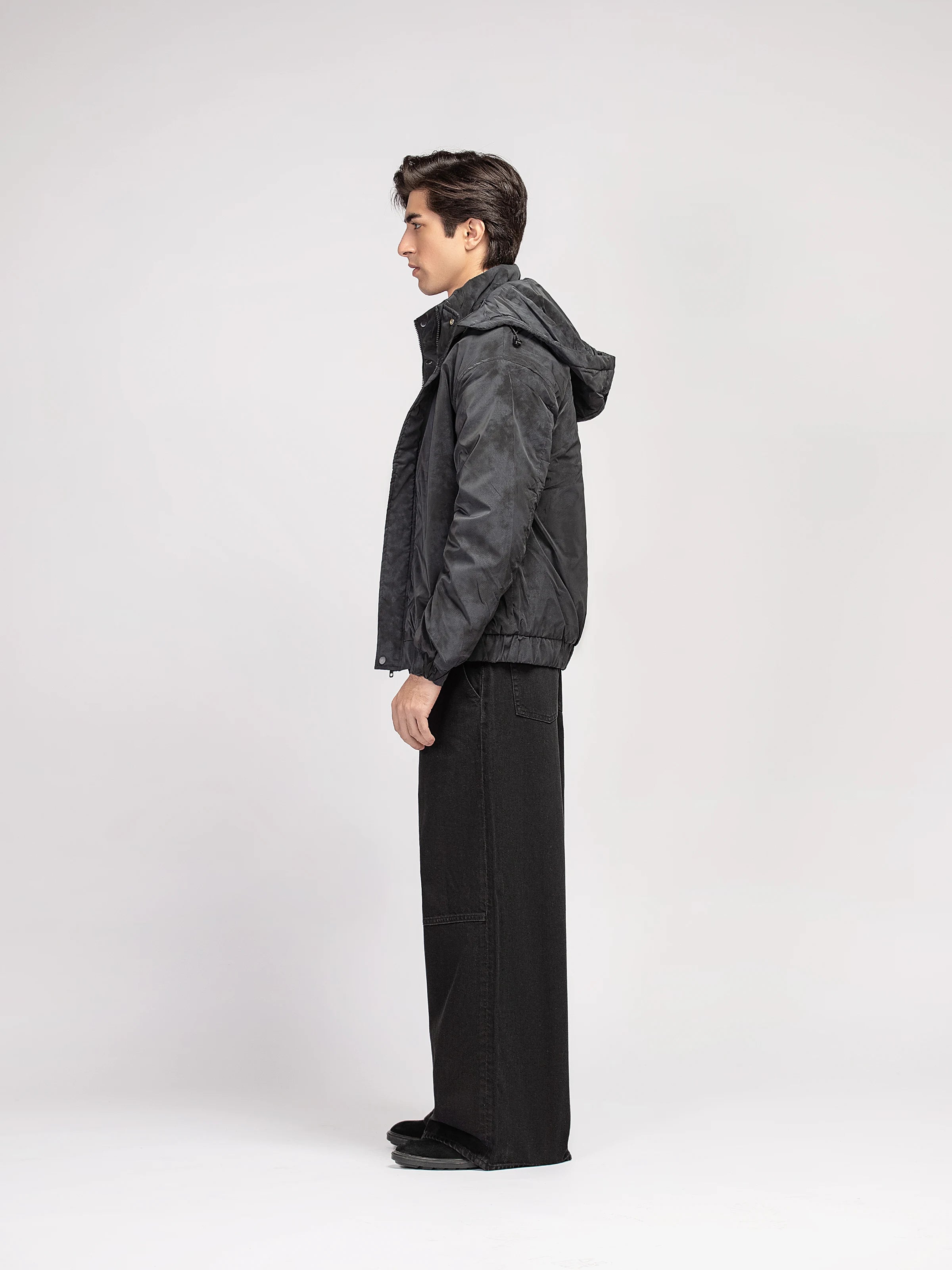 Hooded Textured Jacket - FMTJP5-005