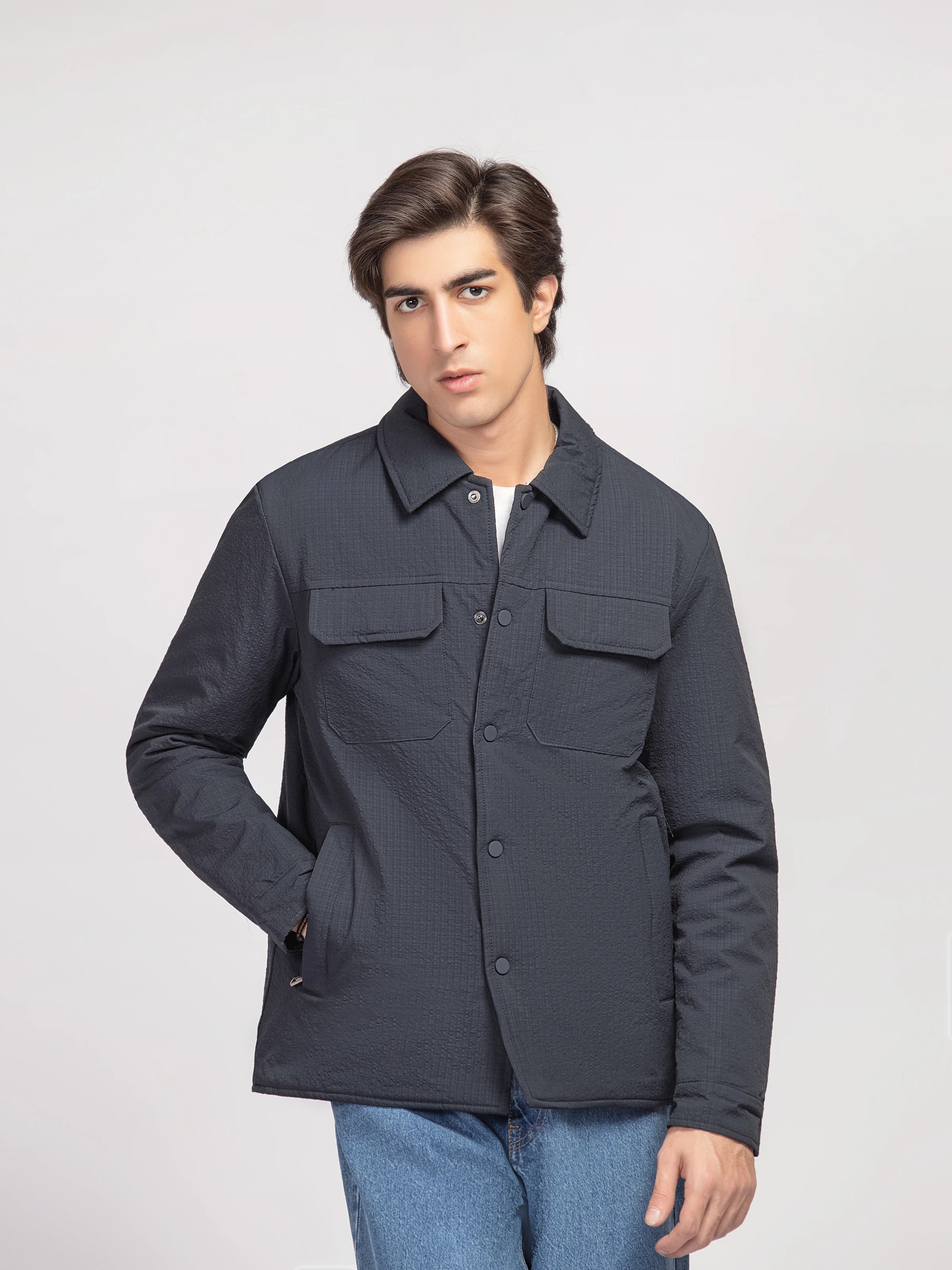 Regular Fit Poly Jacket - FMTJP5-012