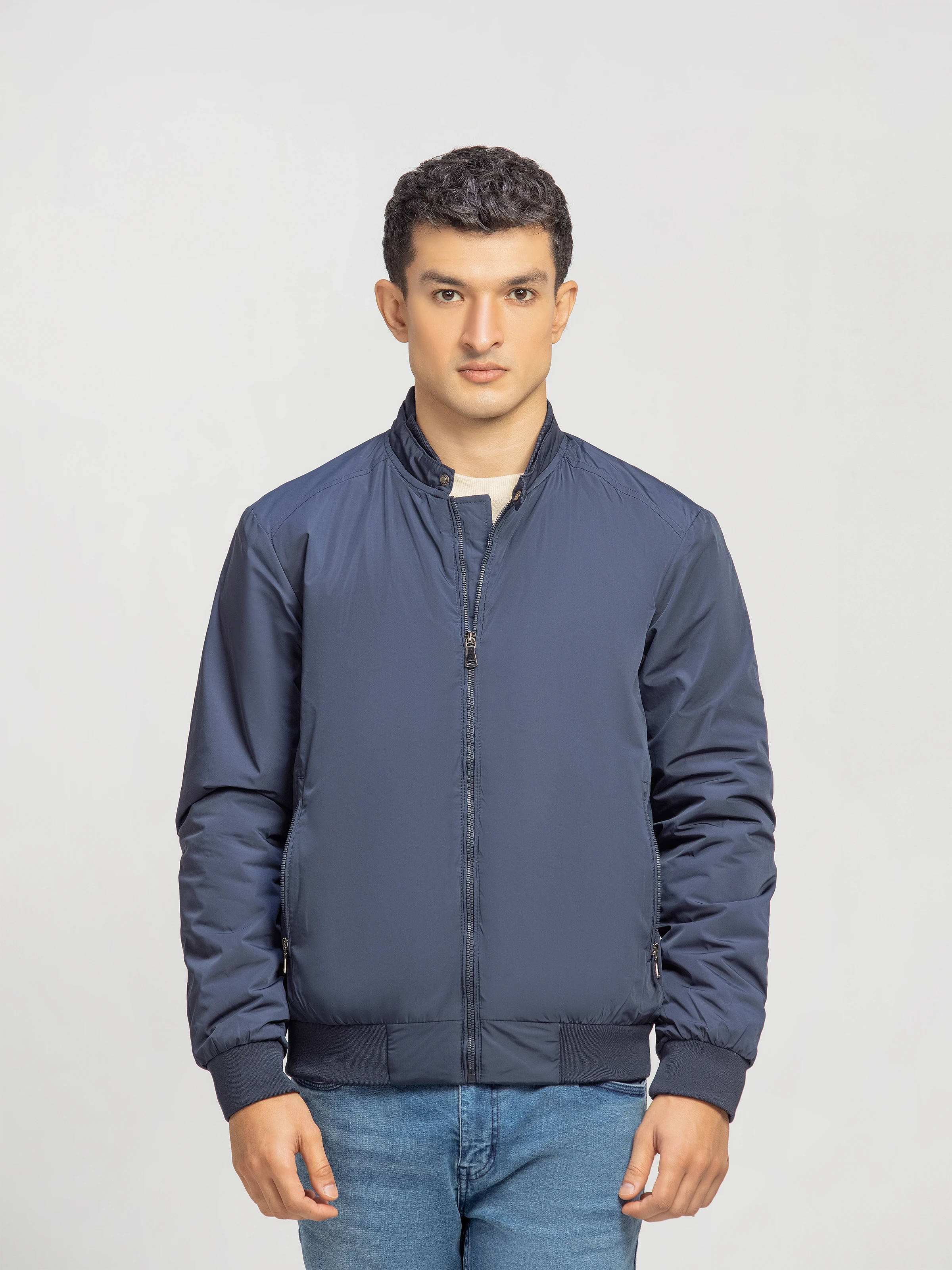 Double Collar Poly Jacket - FMTJP5-013