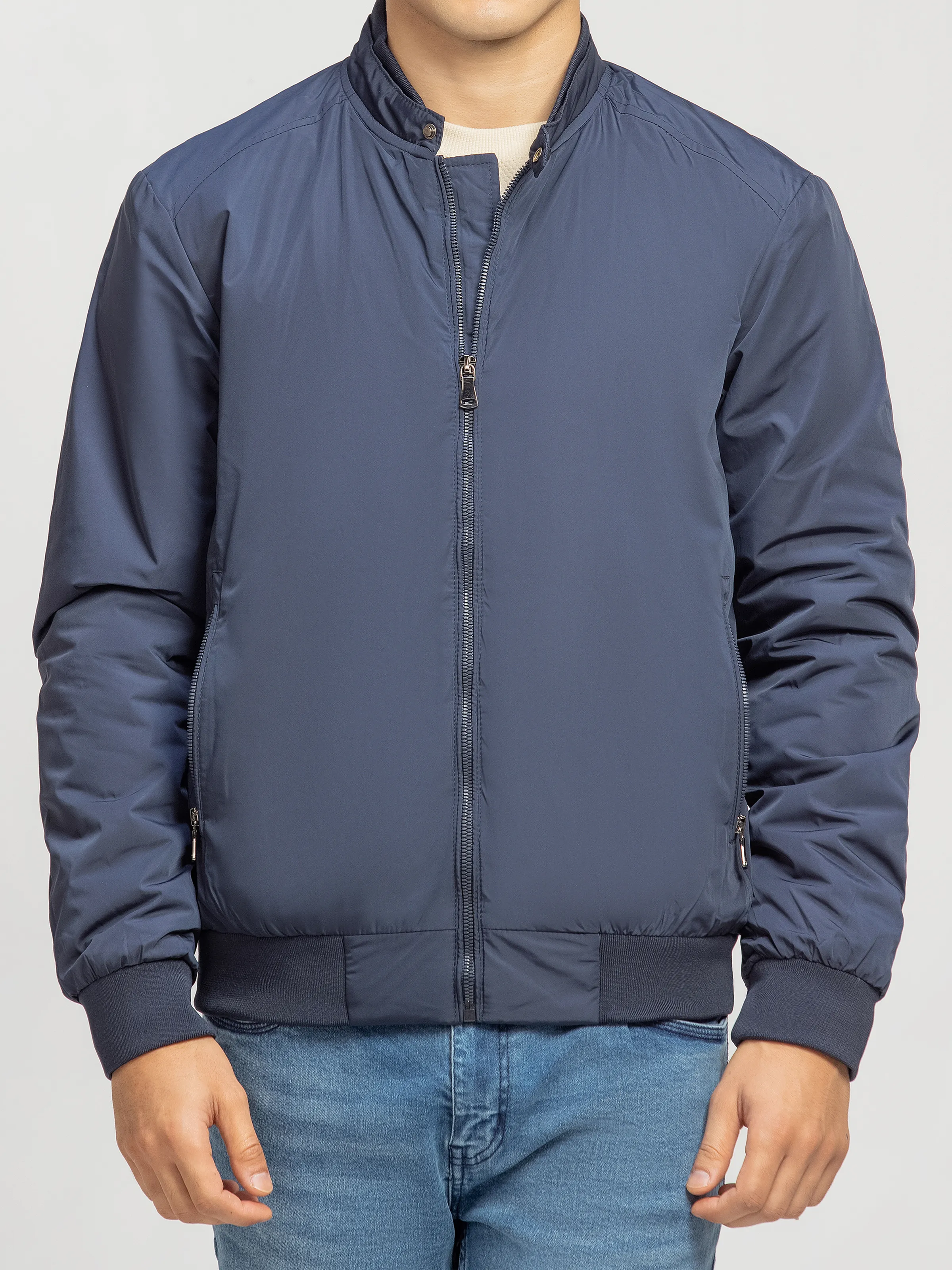 Double Collar Poly Jacket - FMTJP5-013