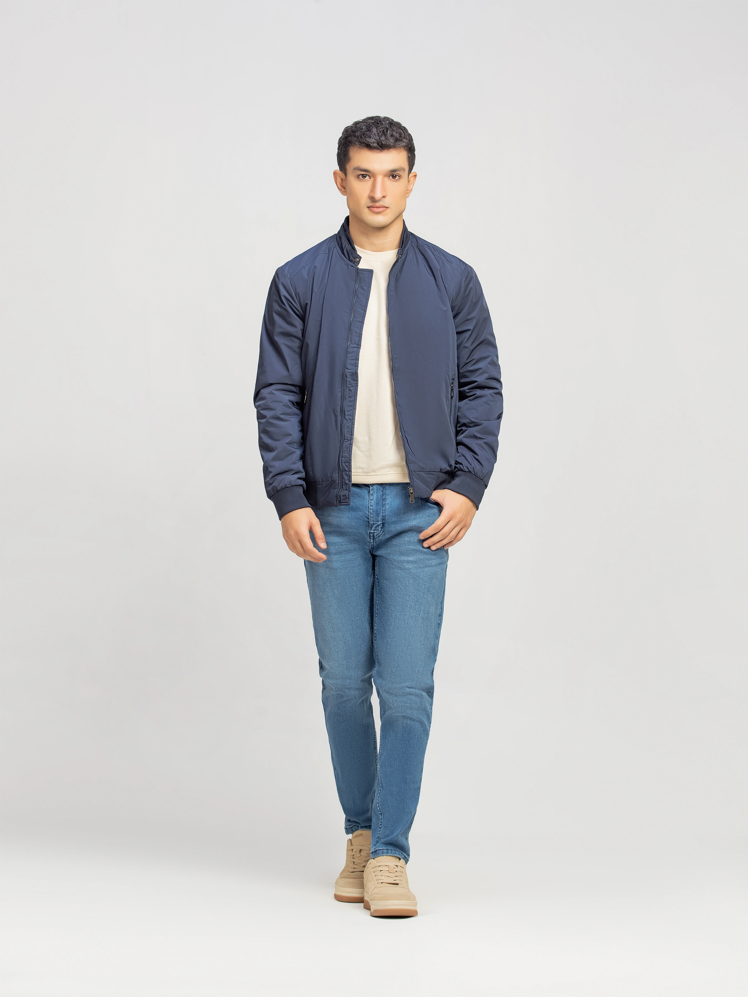 Double Collar Poly Jacket - FMTJP5-013