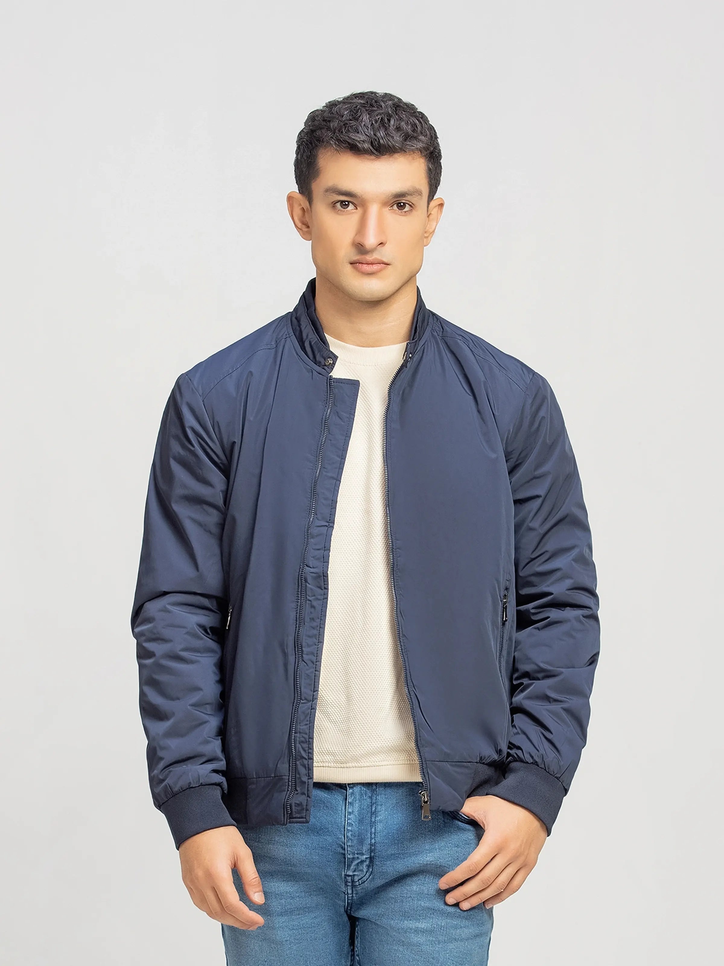 Double Collar Poly Jacket - FMTJP5-013