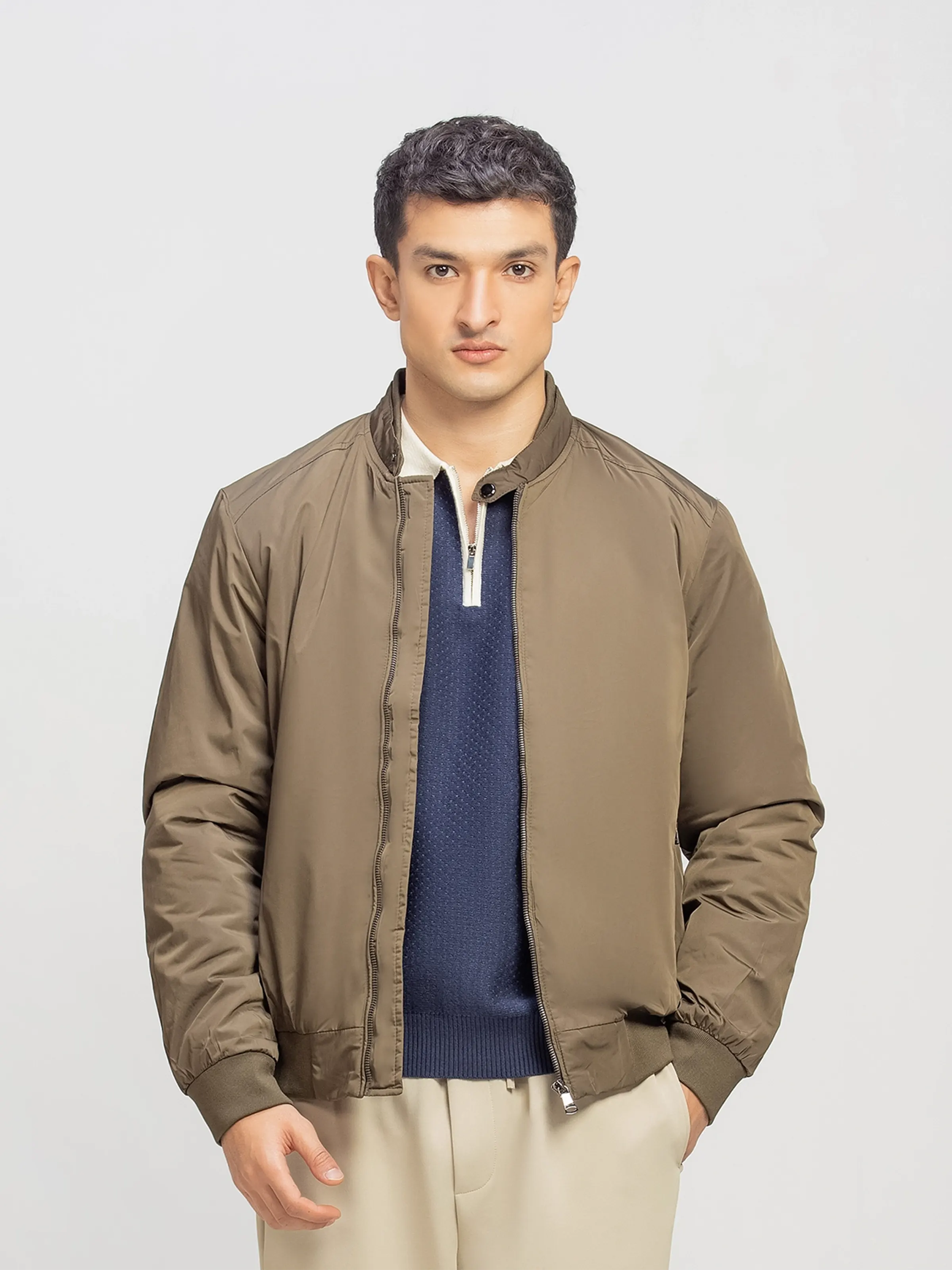 Double Collar Poly Jacket - FMTJP5-015