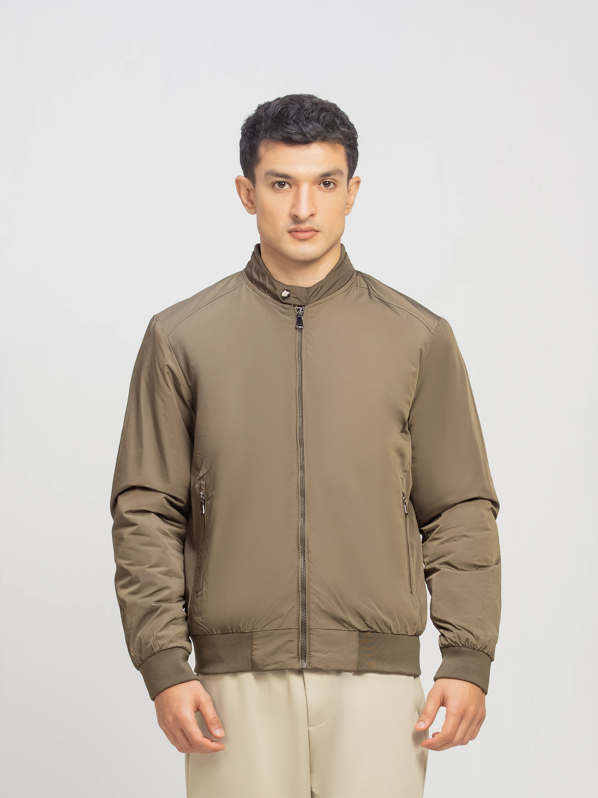 Double Collar Poly Jacket - FMTJP5-015