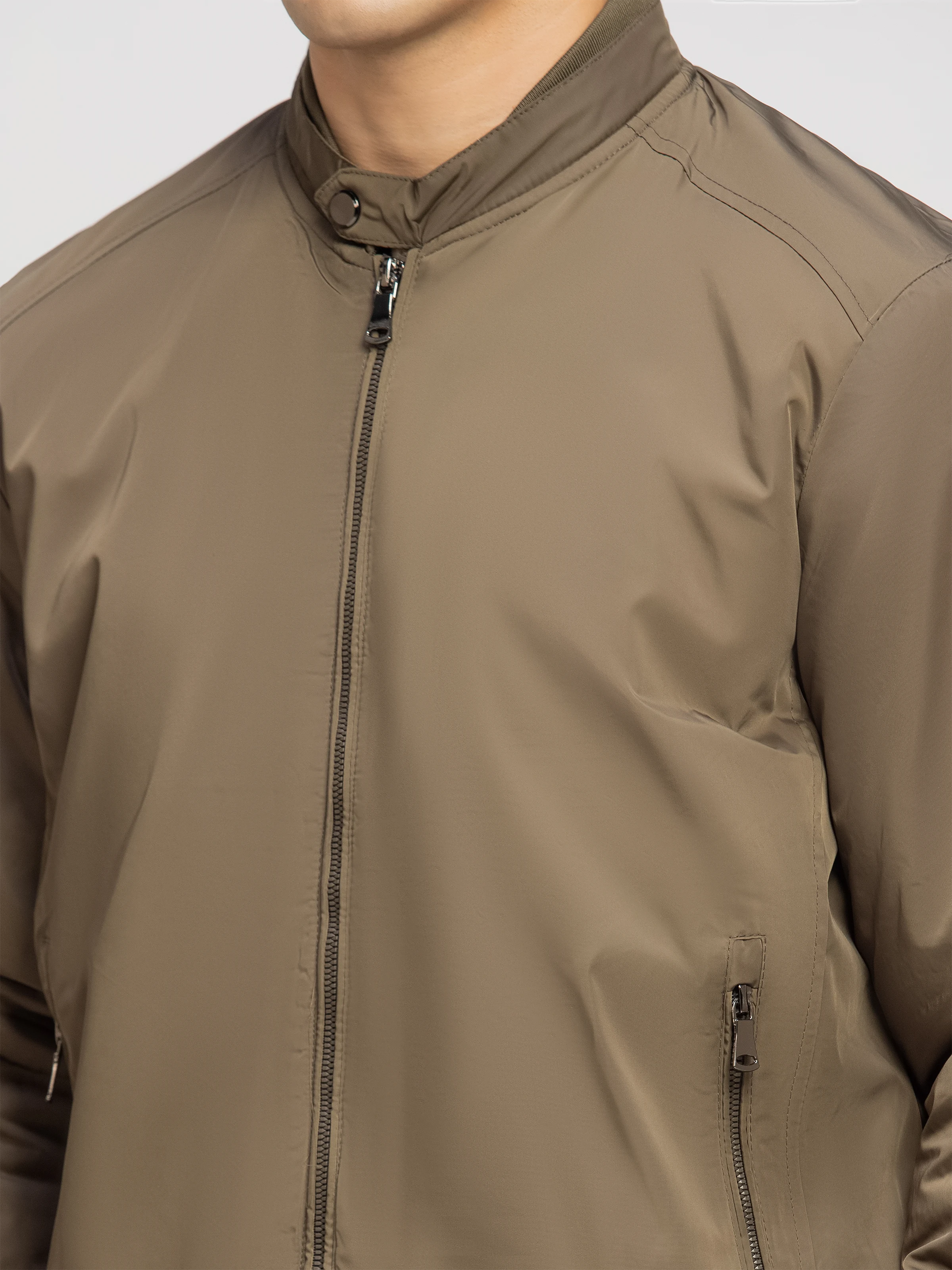 Double Collar Poly Jacket - FMTJP5-015