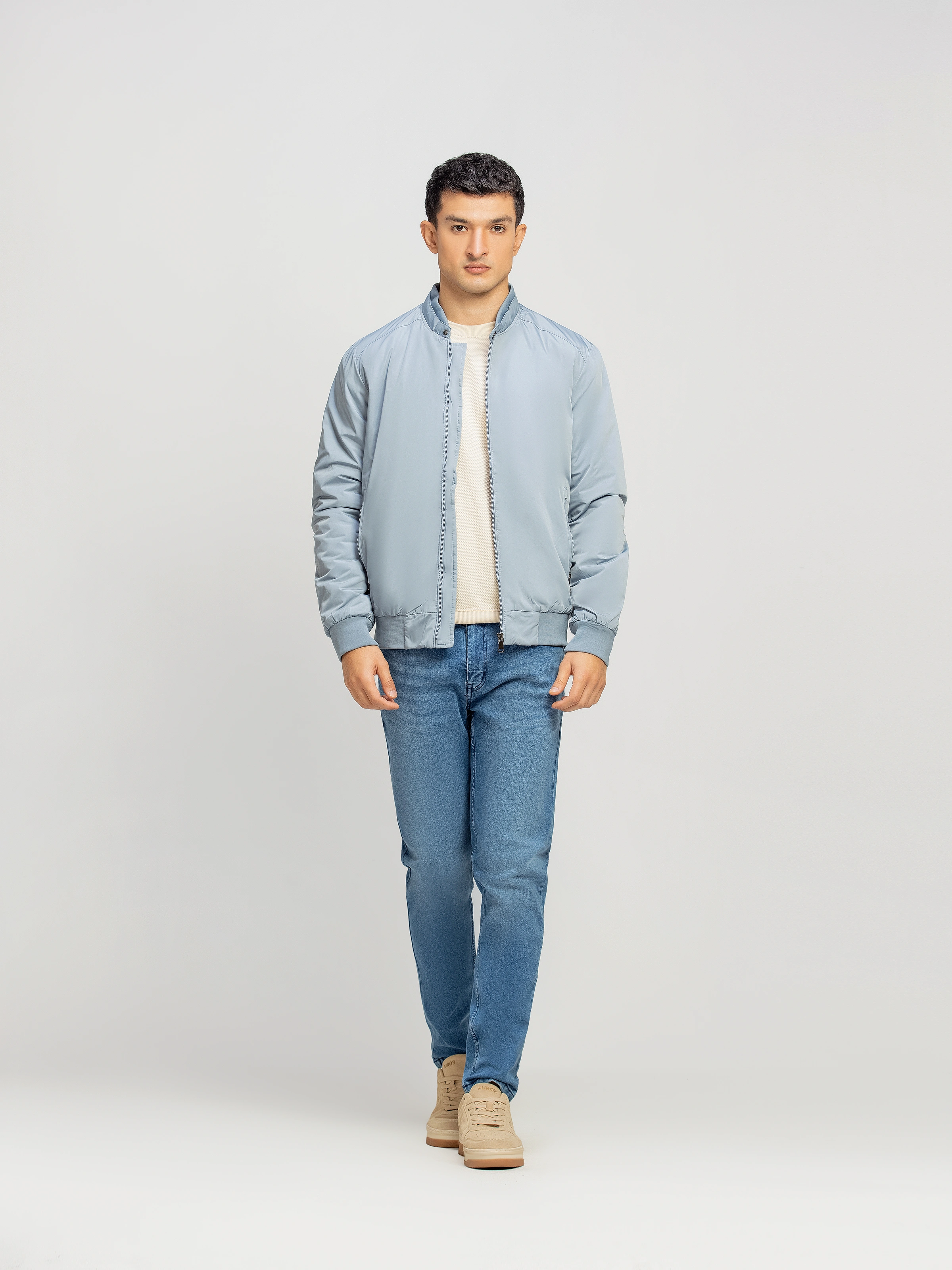 Double Collar Poly Jacket - FMTJP5-016