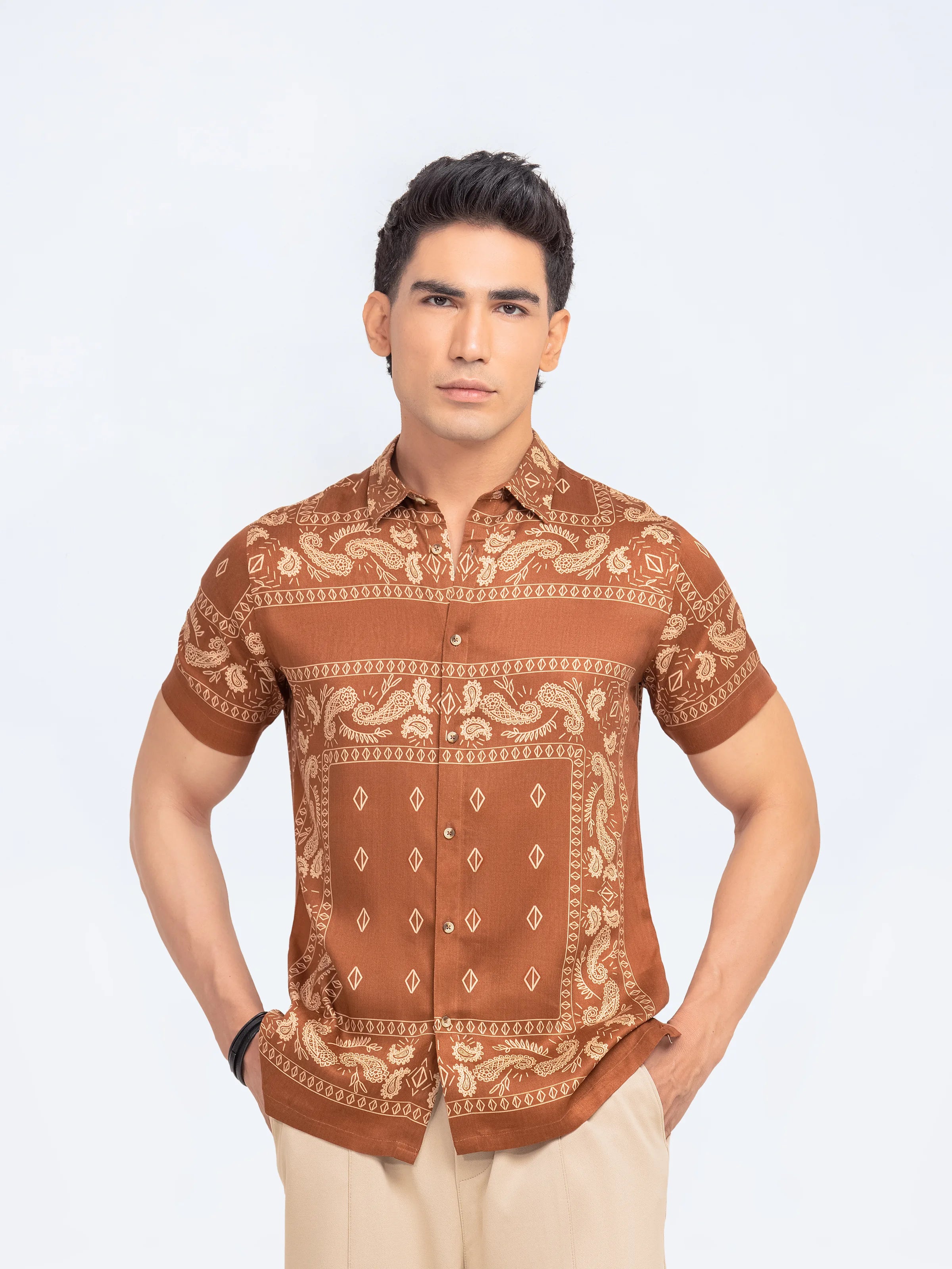 Hawaiian Collar Shirt - FMTS24-32082