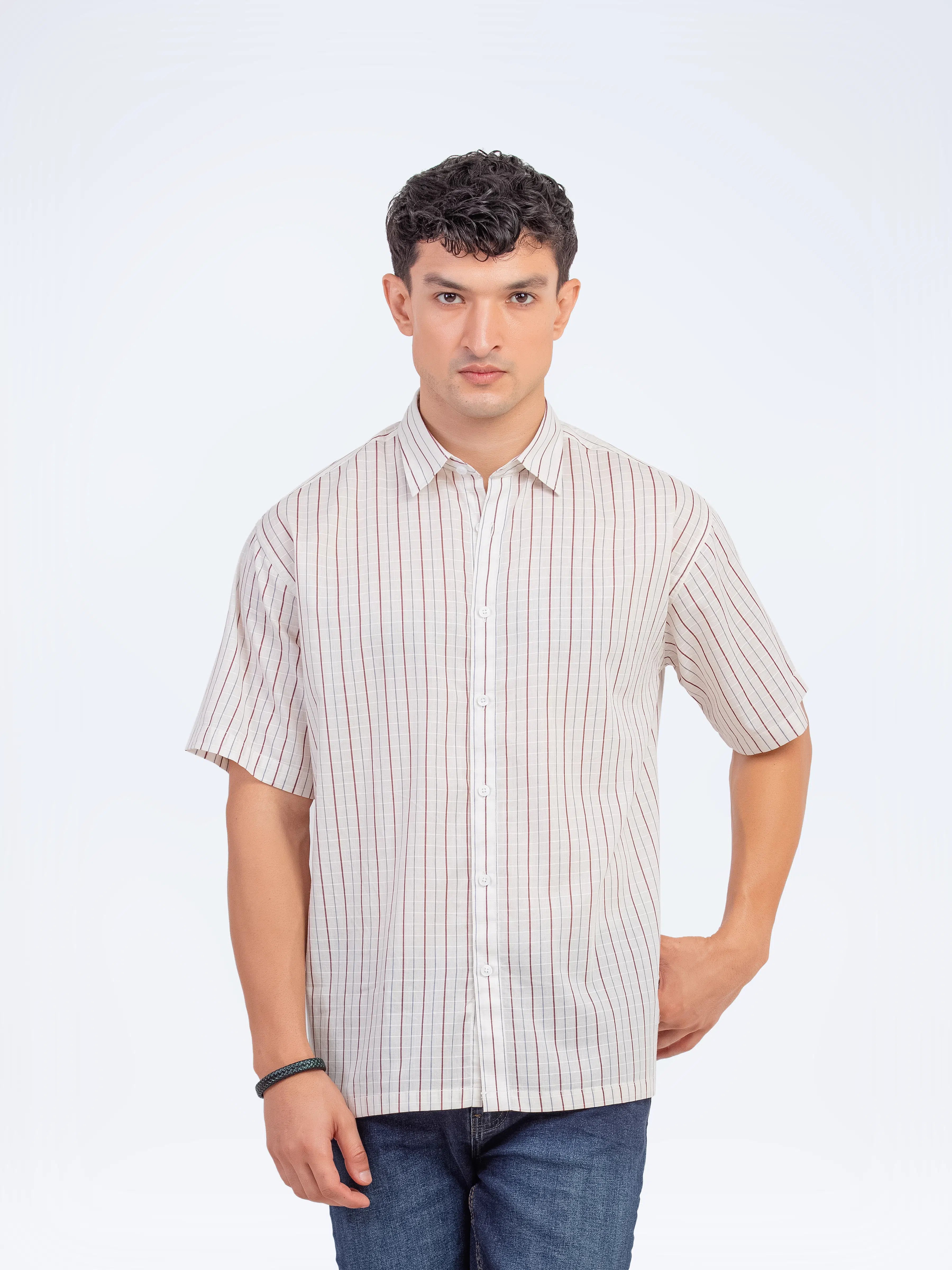 Striped Classic Collar Shirt - FMTS5-32142