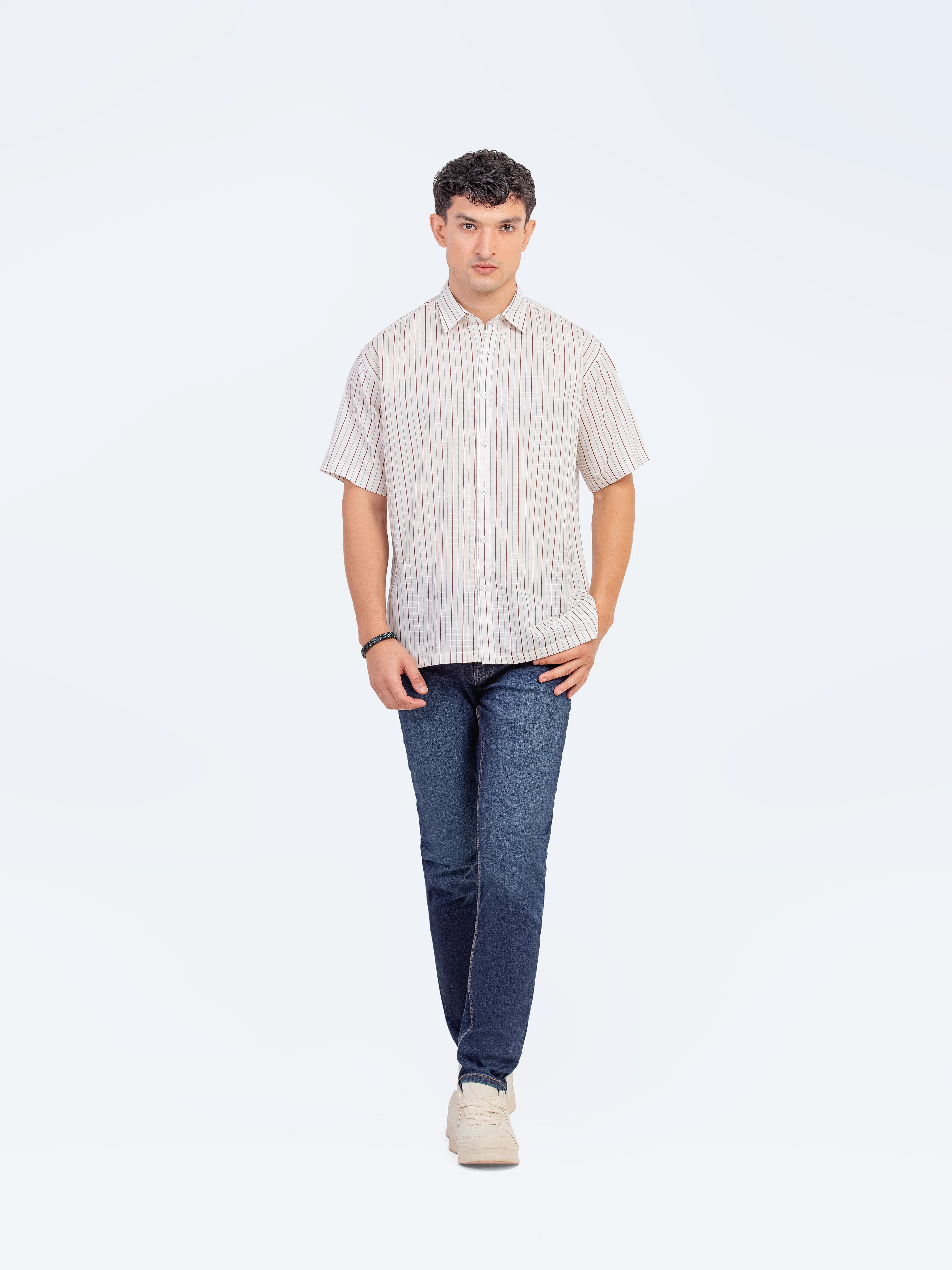 Striped Classic Collar Shirt - FMTS5-32142