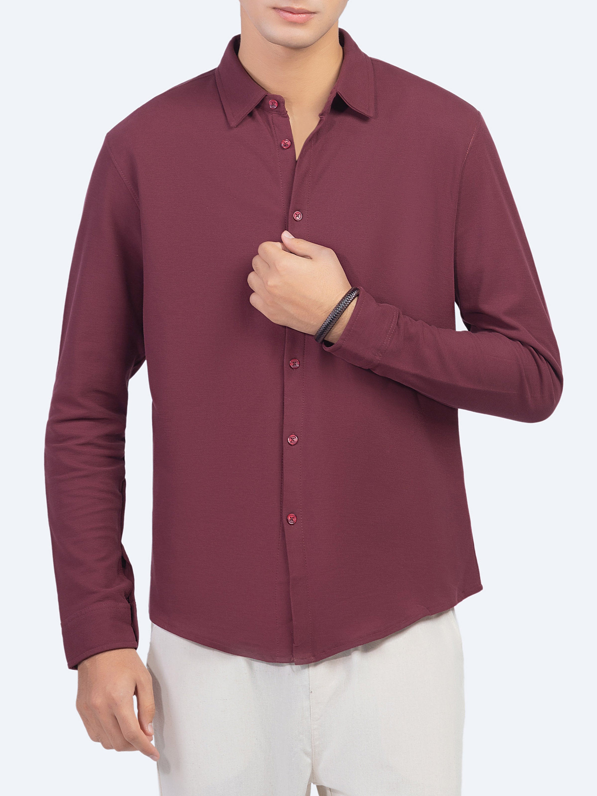 Smart Fit Knitted Shirt - FMTS5-32166