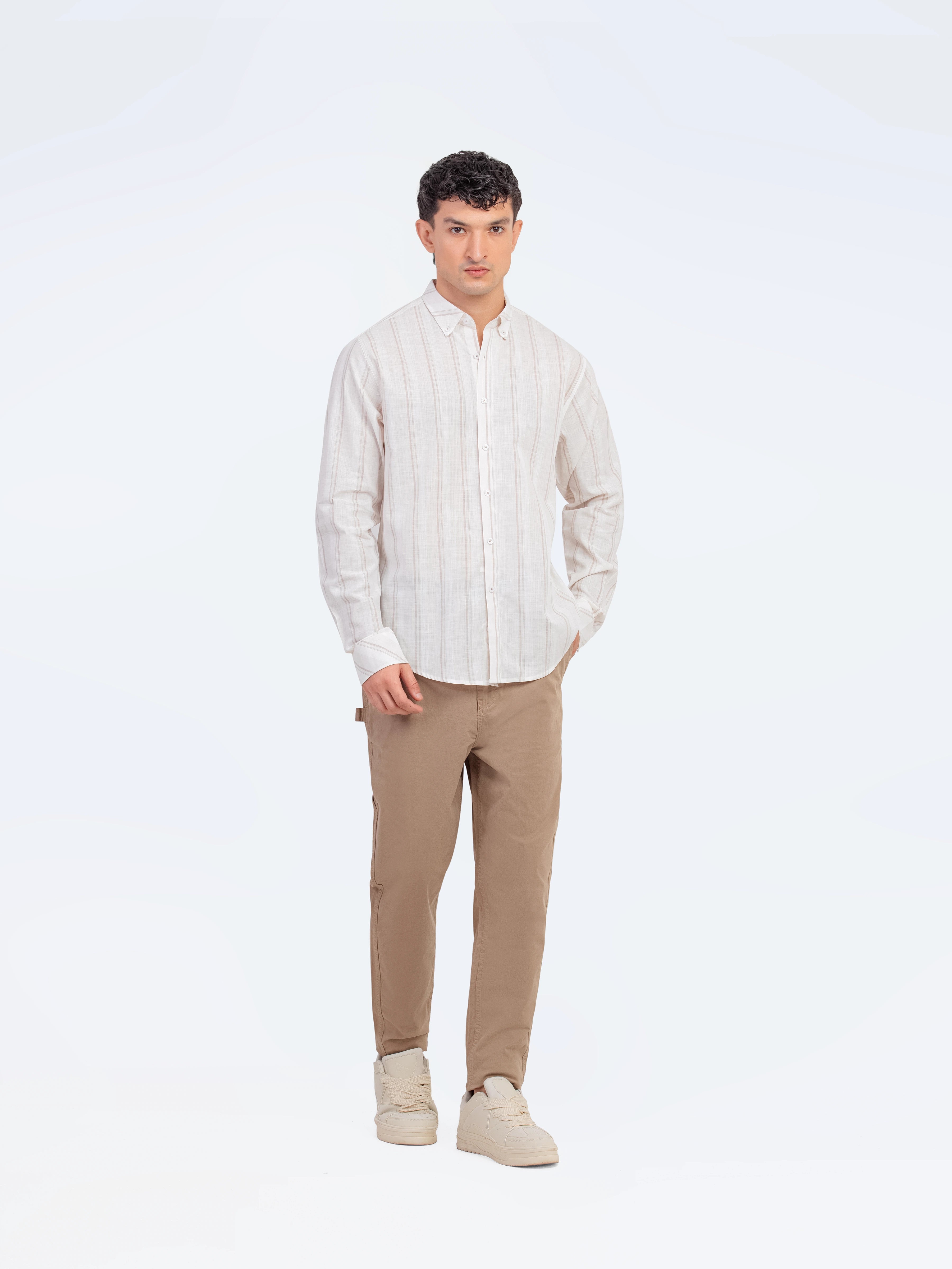 Striped Button Down Shirt - FMTS5-32256
