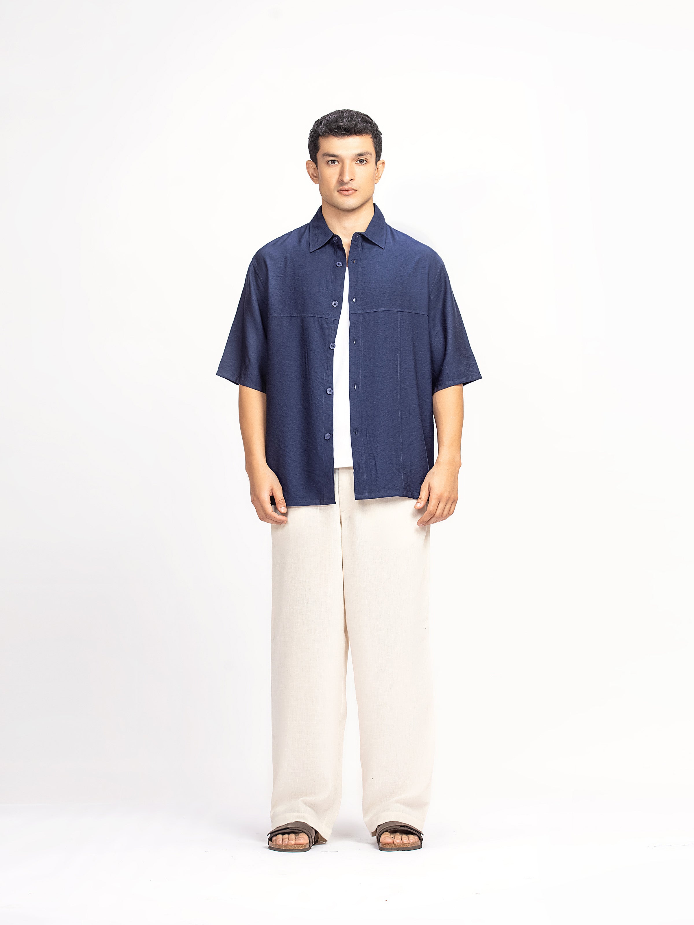 Cut & Sew Short Sleeves Shirt - FMTS5-32281