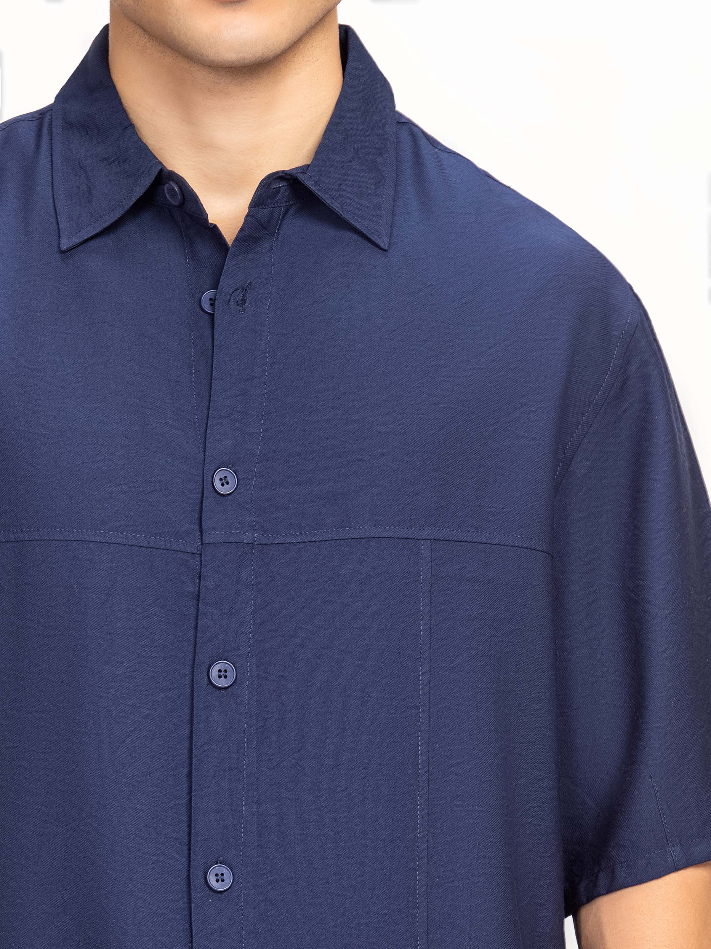 Cut & Sew Short Sleeves Shirt - FMTS5-32281