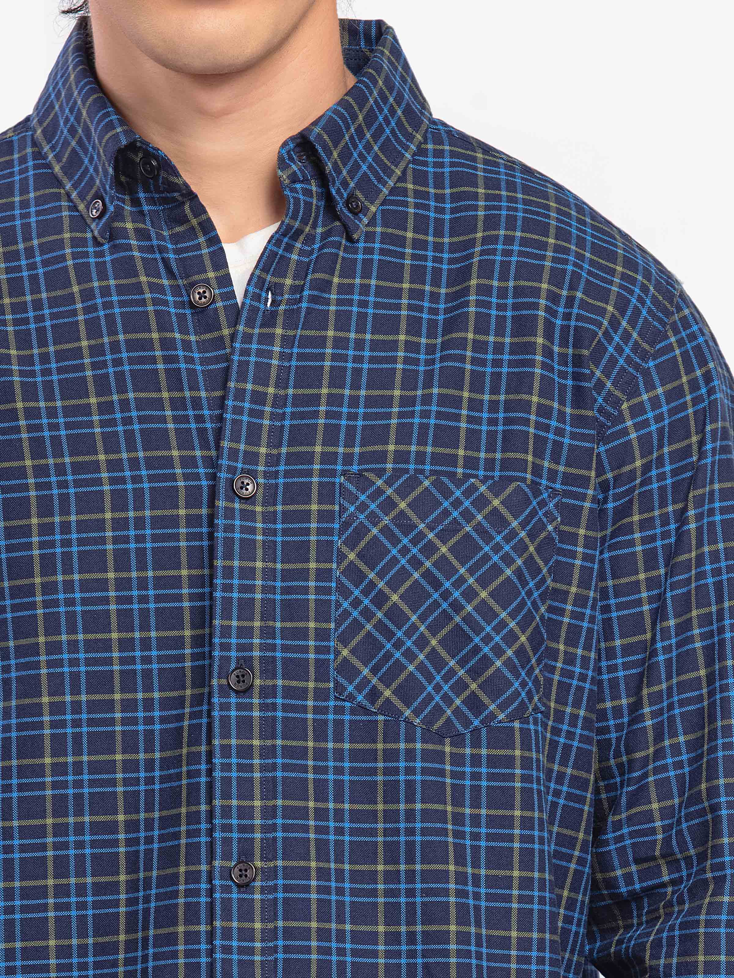 Botton Down Checked Shirt - FMTS5-32301