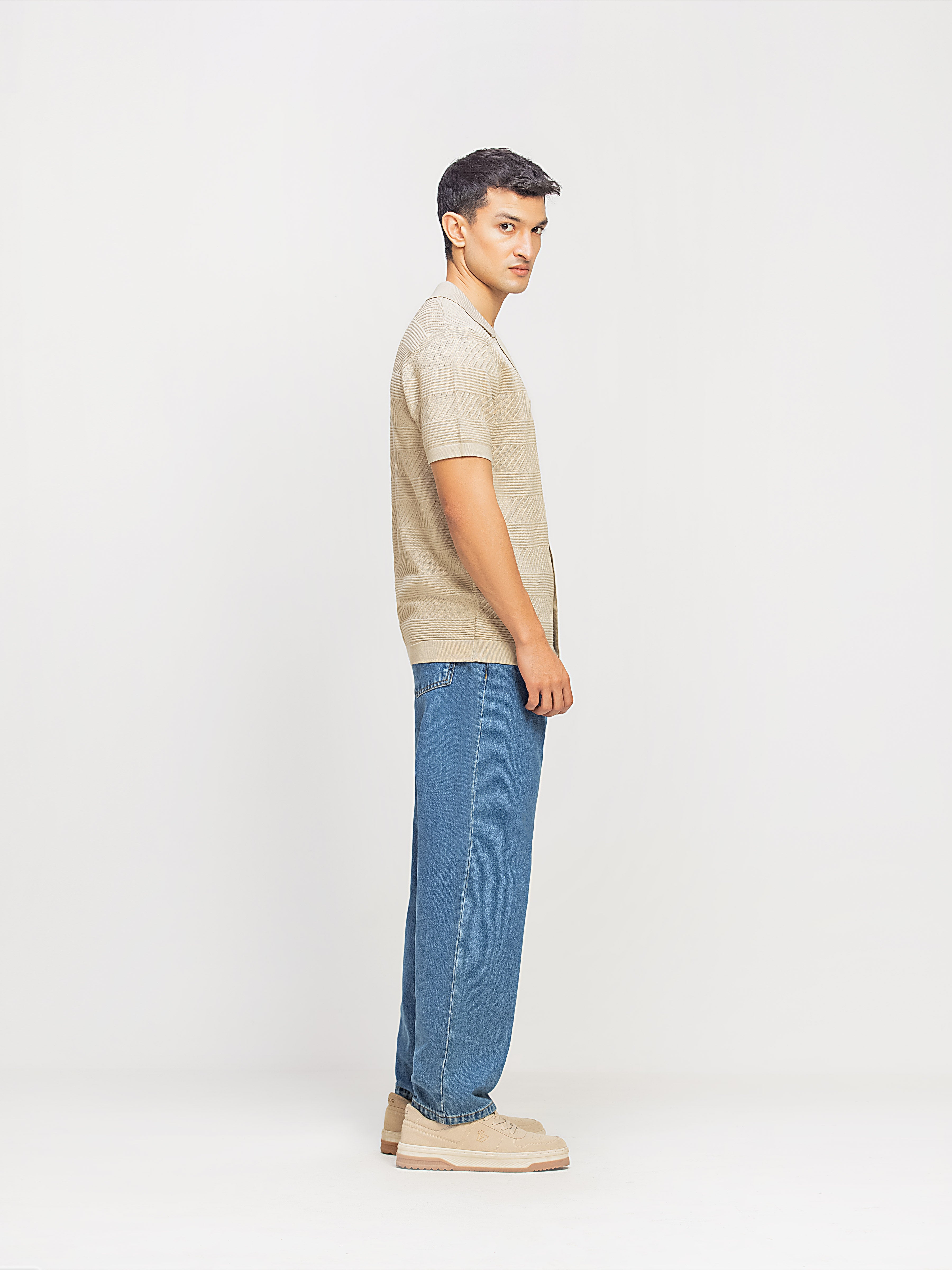 Knitted Cuban Collar Shirt - FMTS5-32307