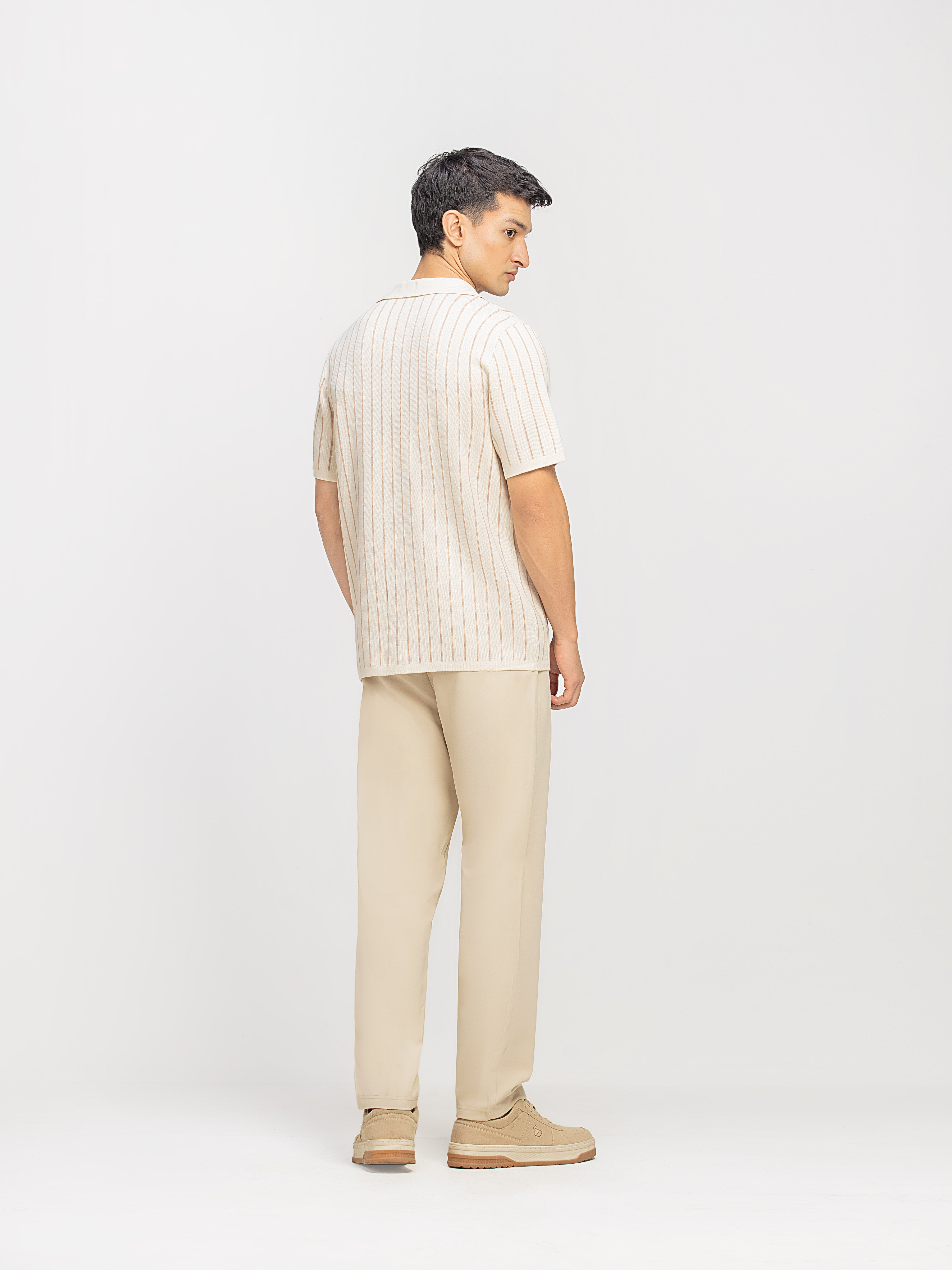 Striped Cuban Collar Shirt - FMTS5-32308