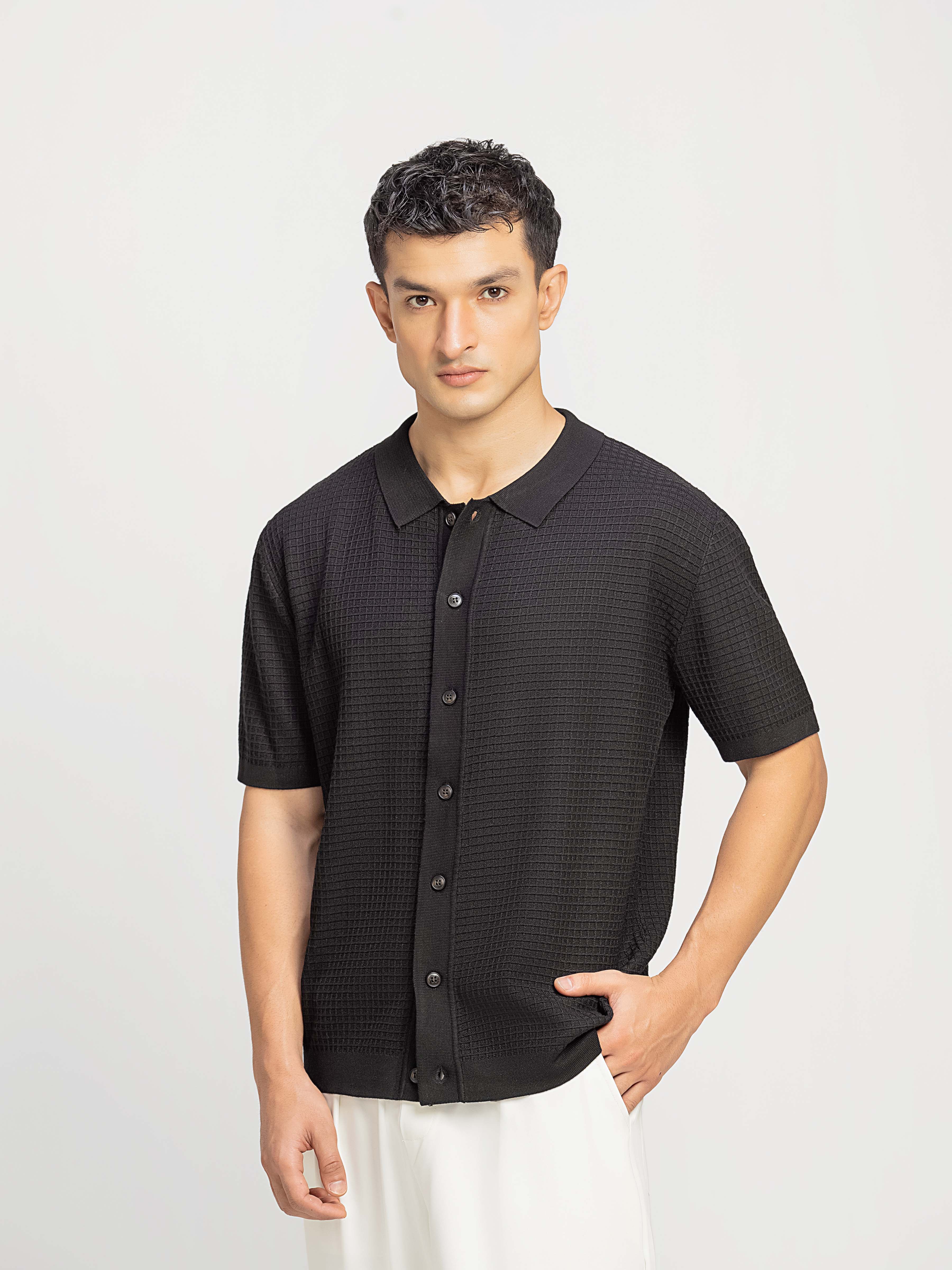 Textured Knit Shirt - FMTS5-32310