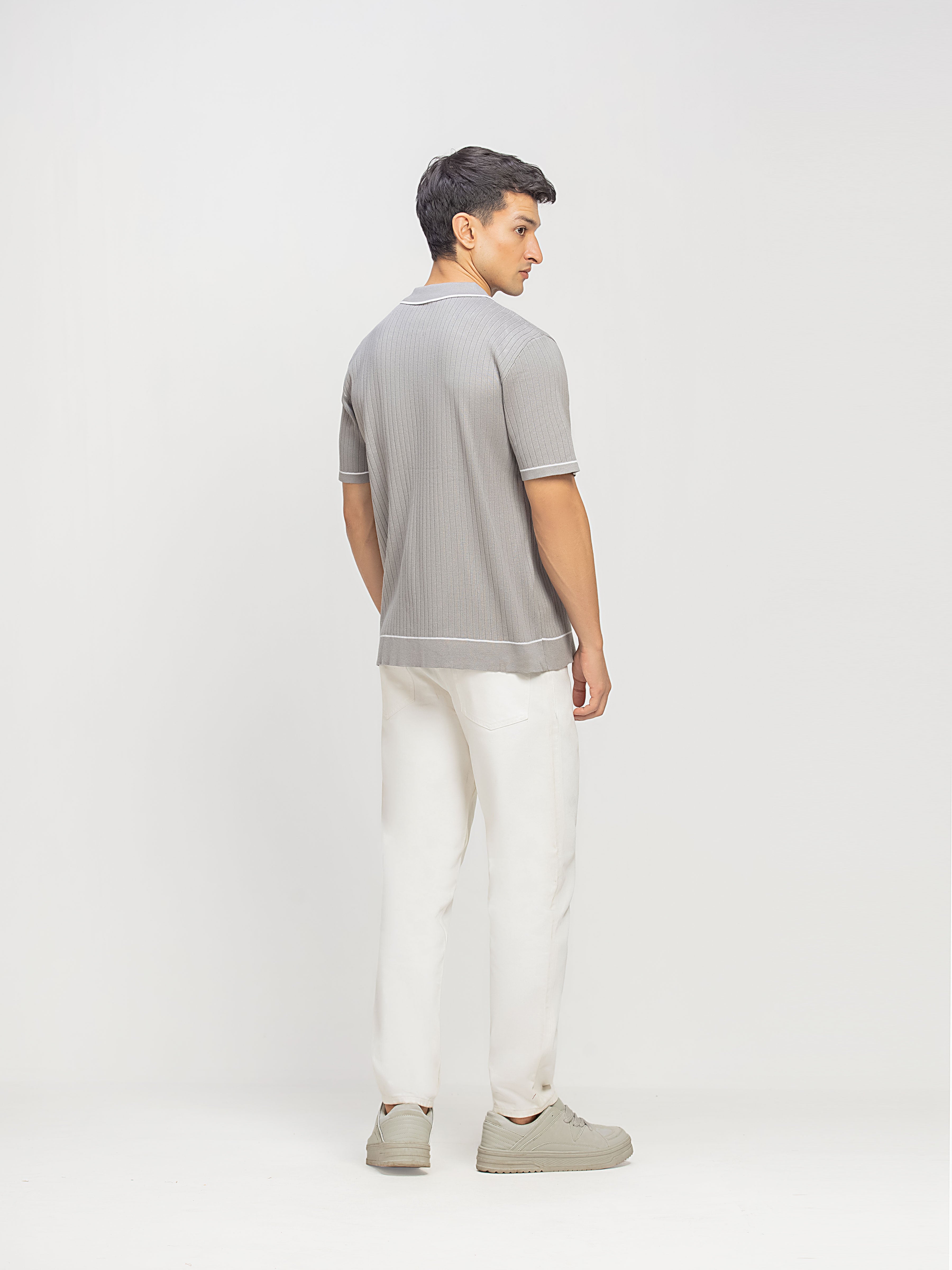 Drop Needle Knitted Shirt - FMTS5-32311