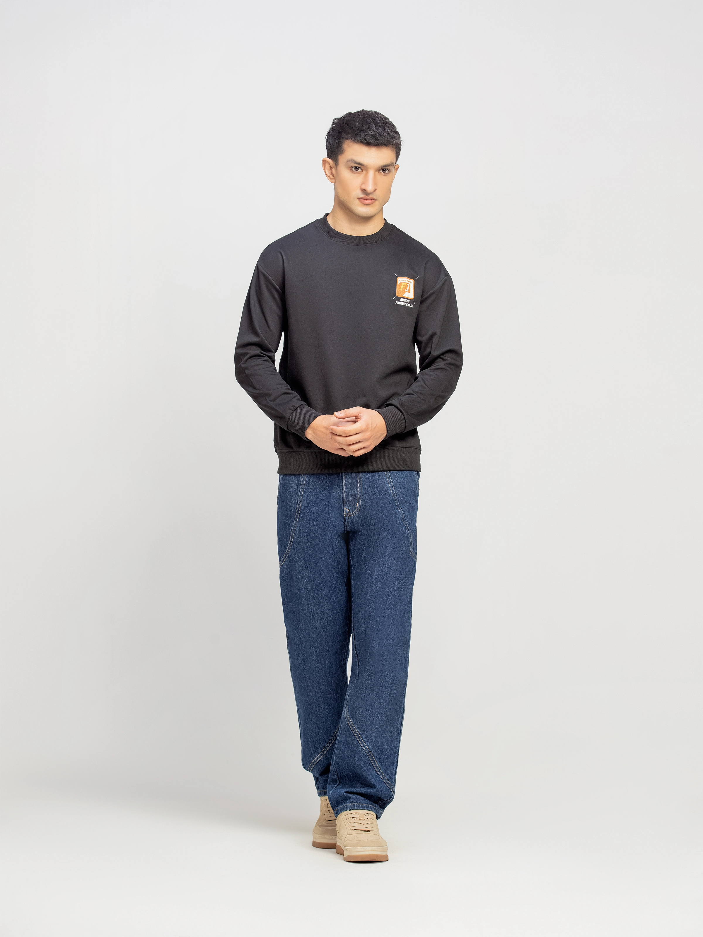 Regular Fit Interlock Sweatshirt - FMTSS5-059