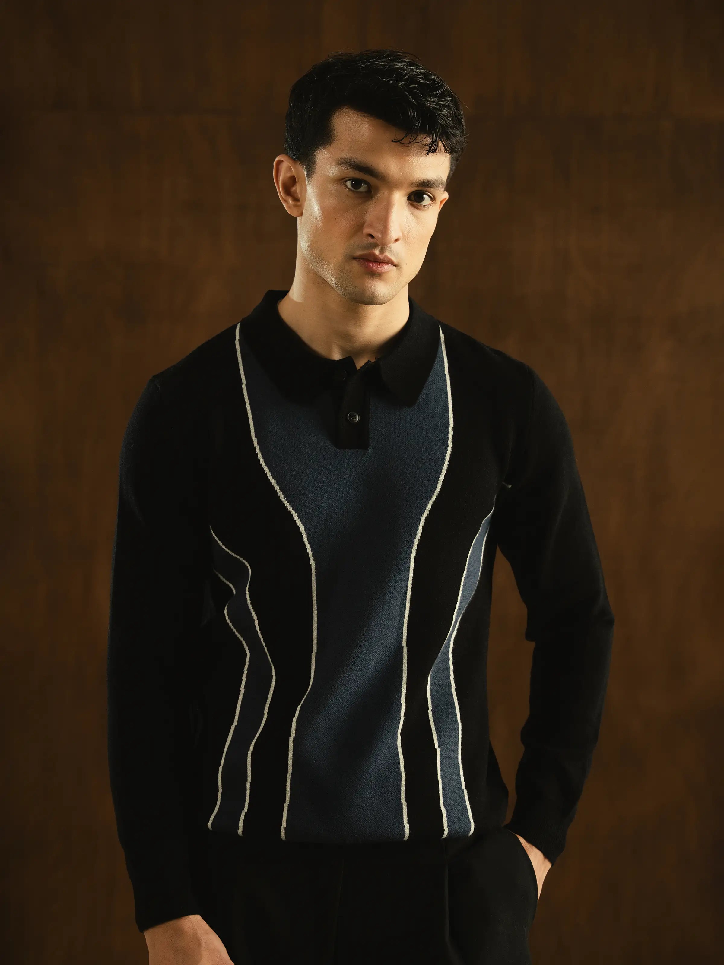 Knitted Sweater Polo- FMTSWT5-010