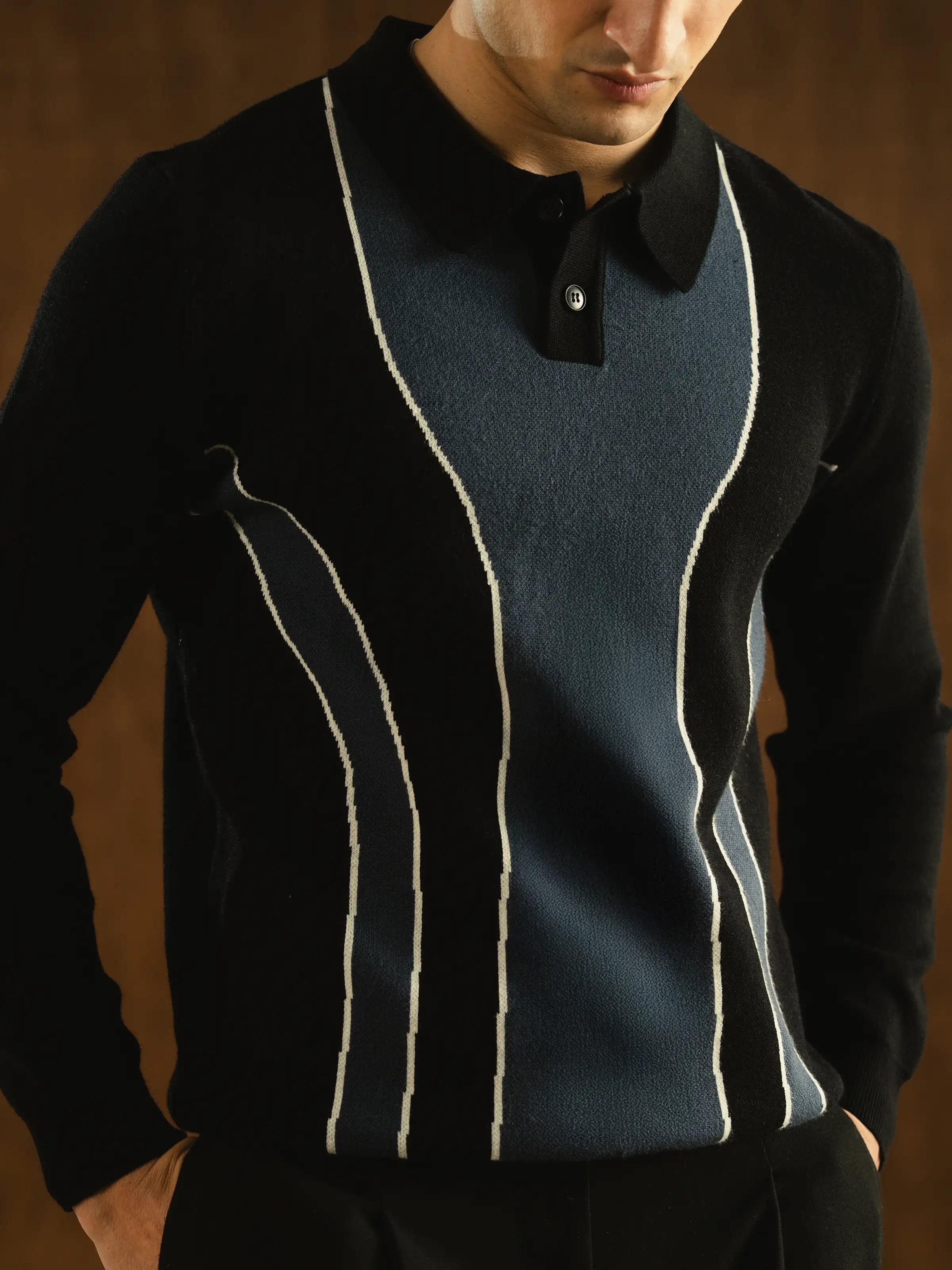 Knitted Sweater Polo- FMTSWT5-010