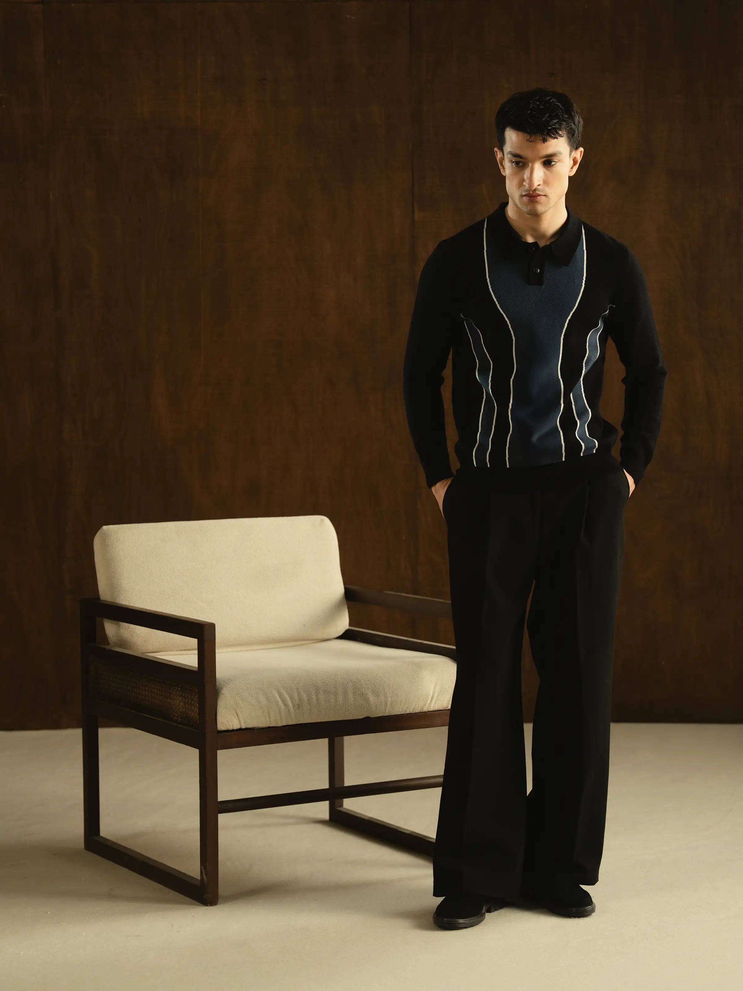 Knitted Sweater Polo- FMTSWT5-010