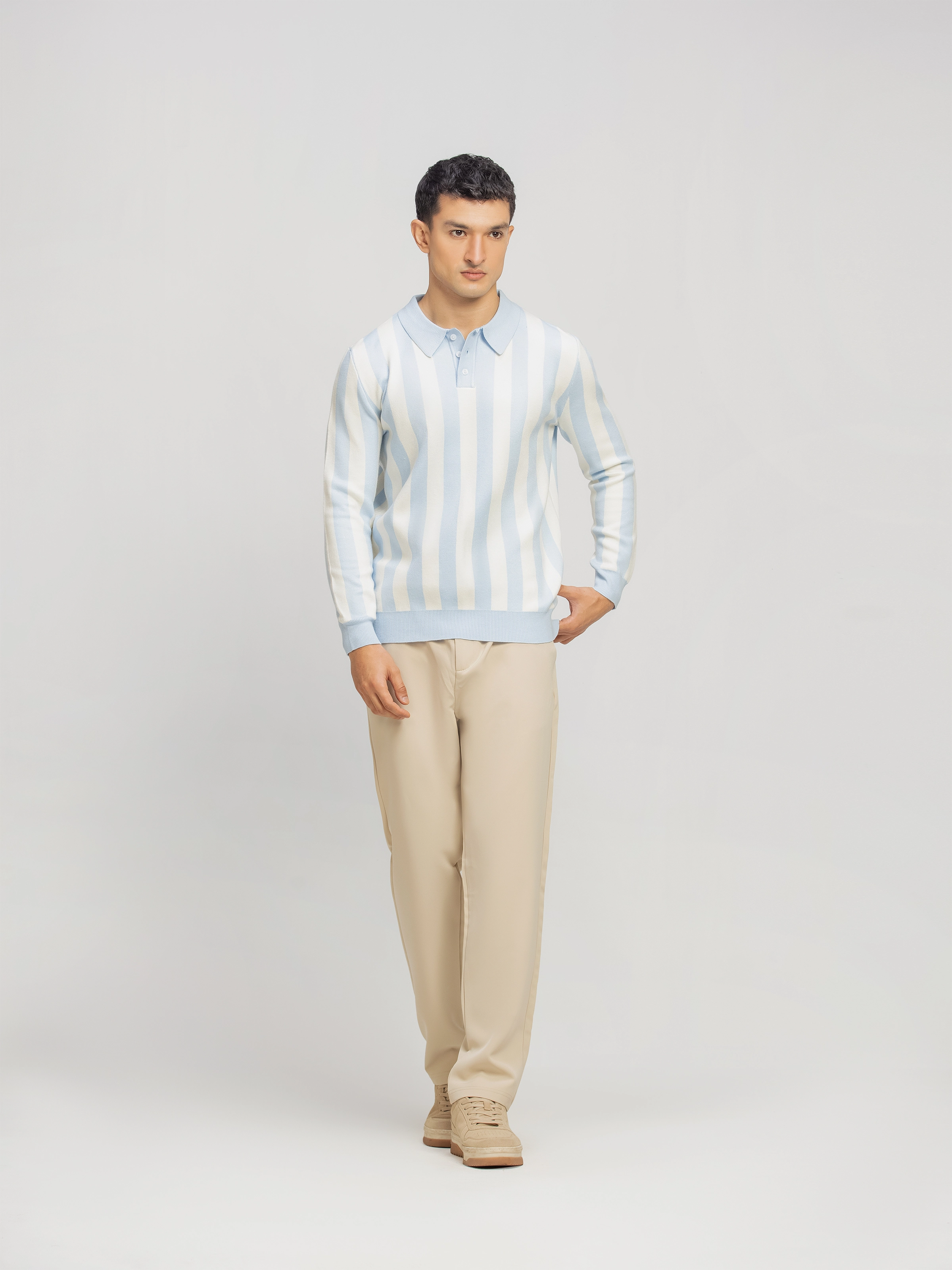 Striped Knitted Sweater - FMTSWT5-011