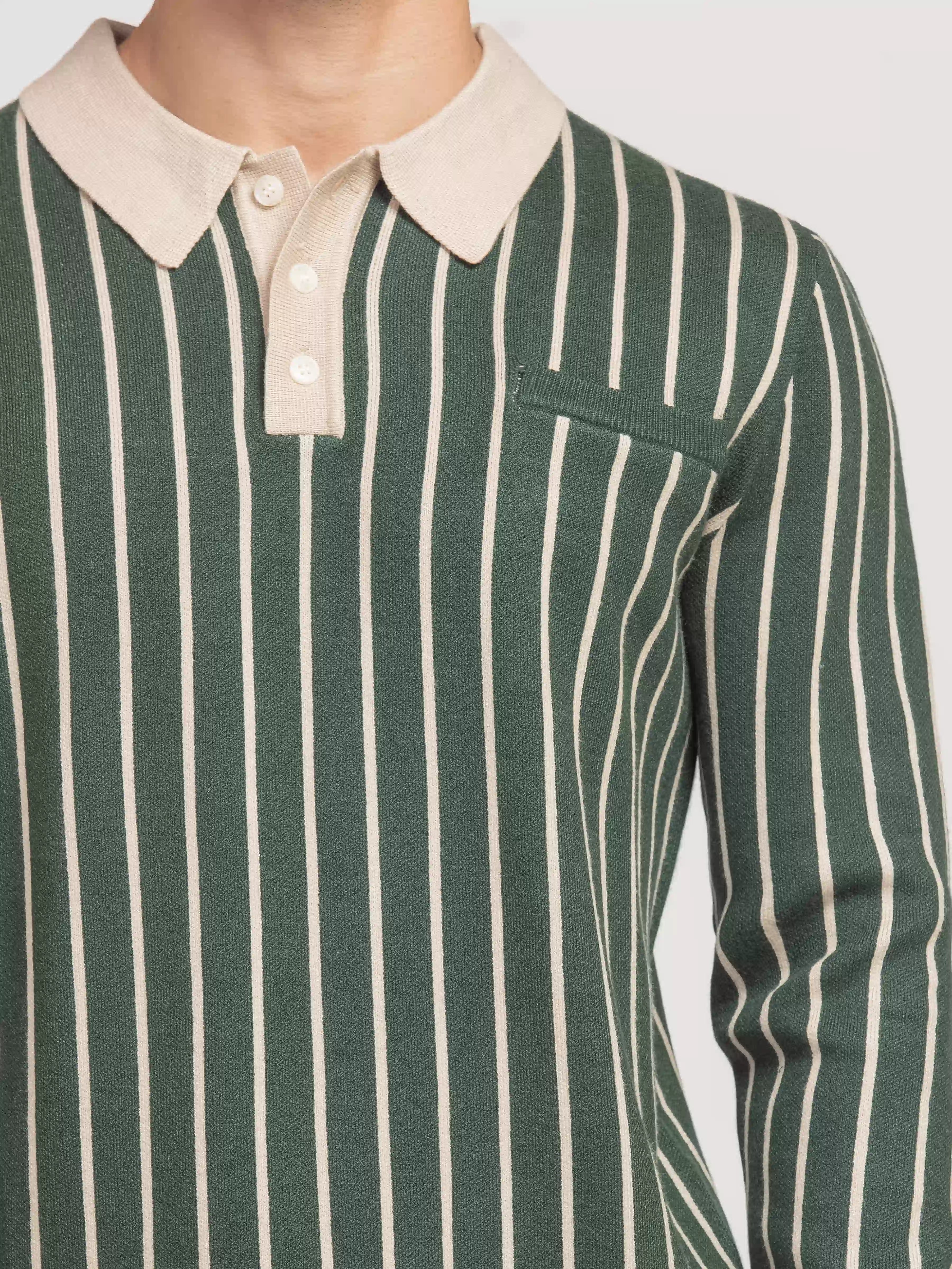 Contrast Collar Sweater Polo - FMTSWT5-012