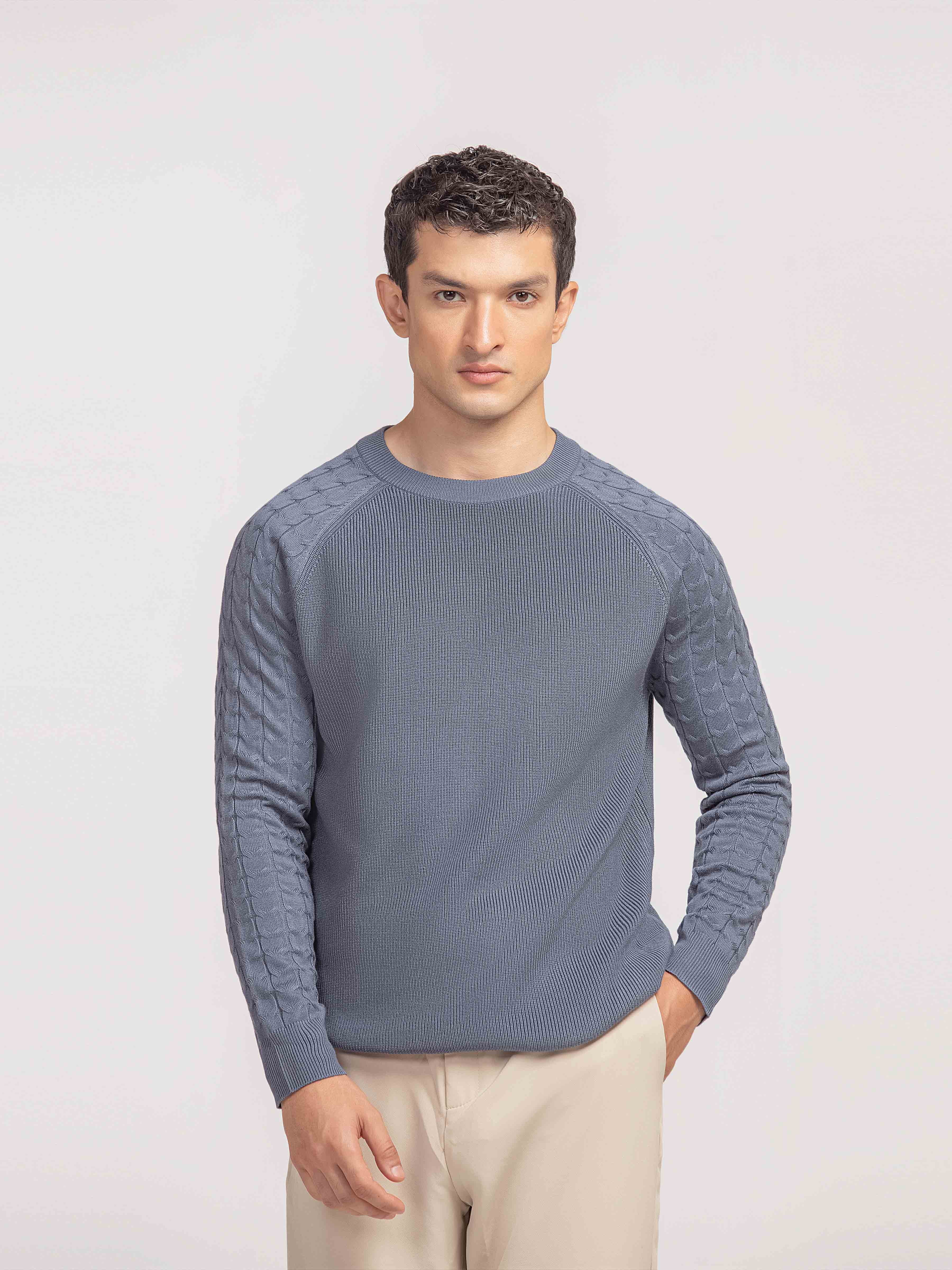Textured Knit Sweater - FMTSWT5-013