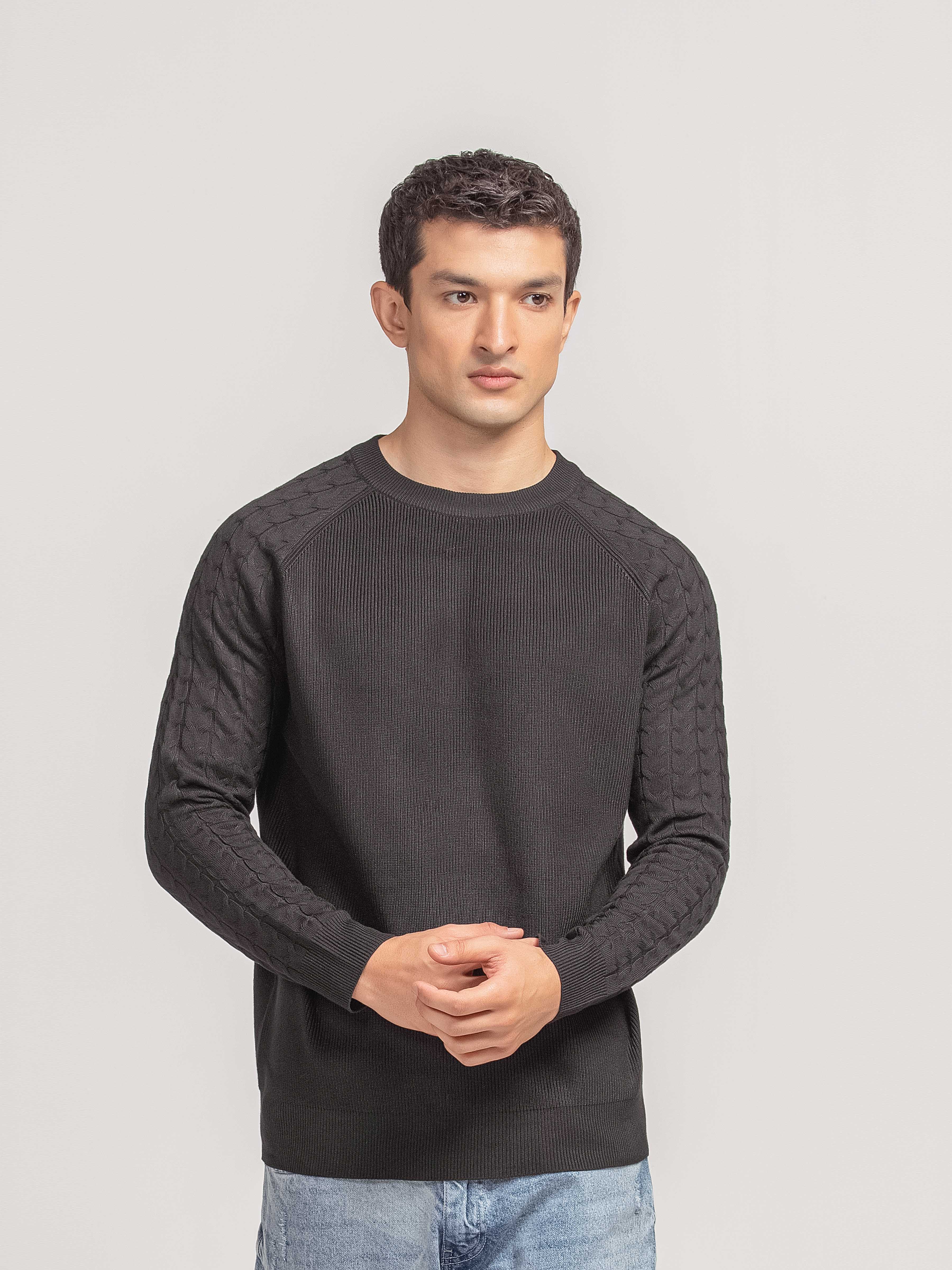 Textured Knit Sweater - FMTSWT5-014