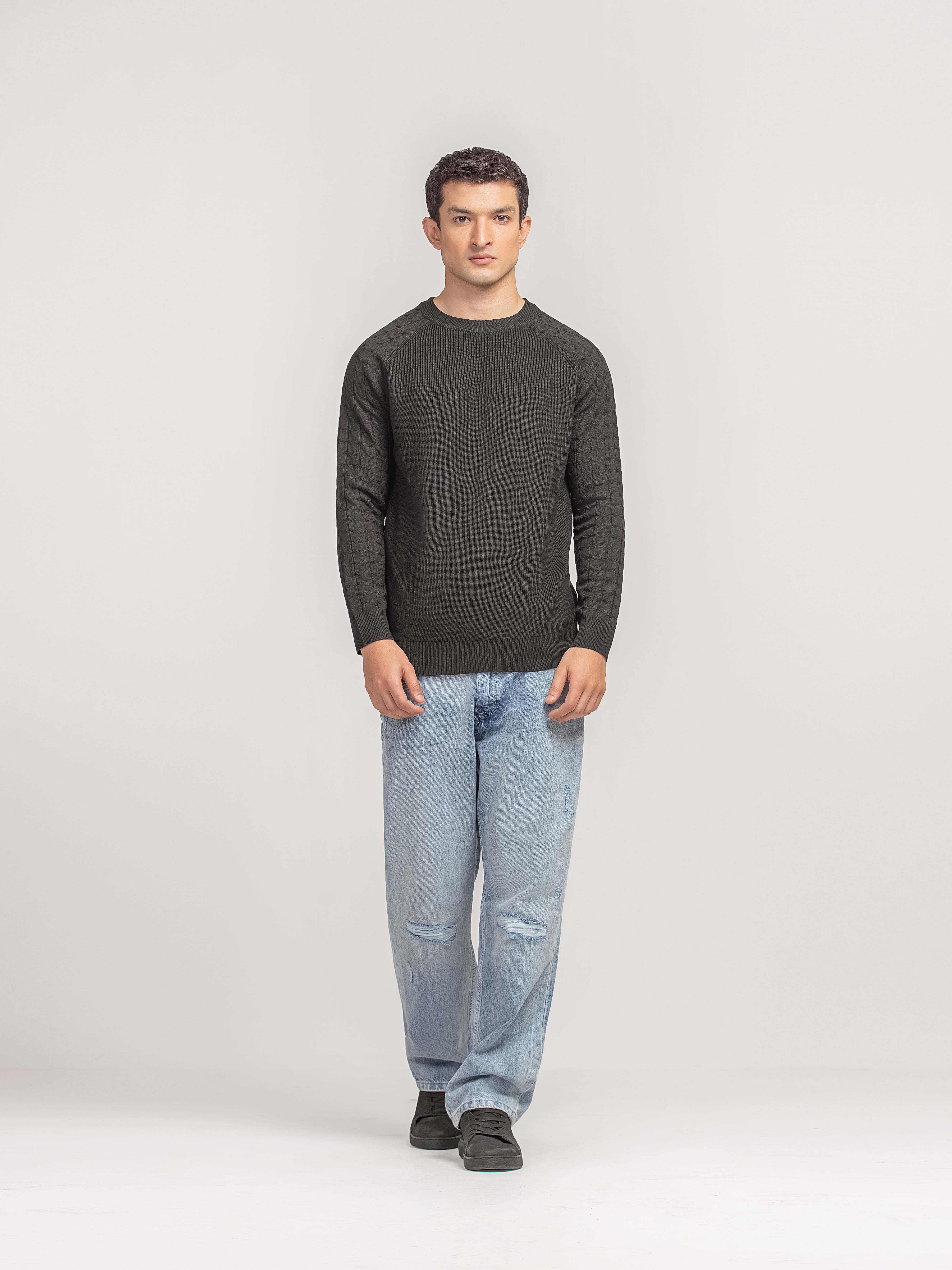 Textured Knit Sweater - FMTSWT5-014